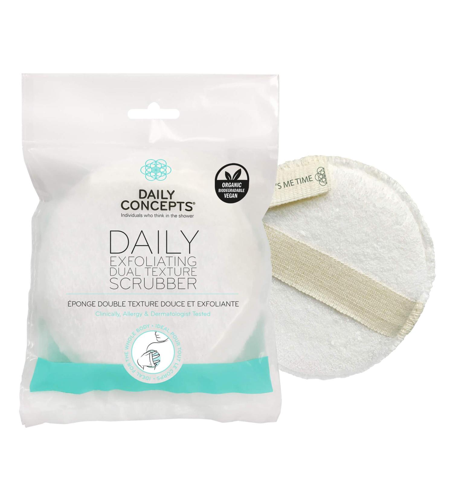Daily Concepts Daily Exfoliating Dual Texture Scrubber with Smart Technology for a Light Body Scrub to help Get Rid of Impurities and Dead Skin Suitable for all Skin Types 12g - Buy Online on GoSupps.com