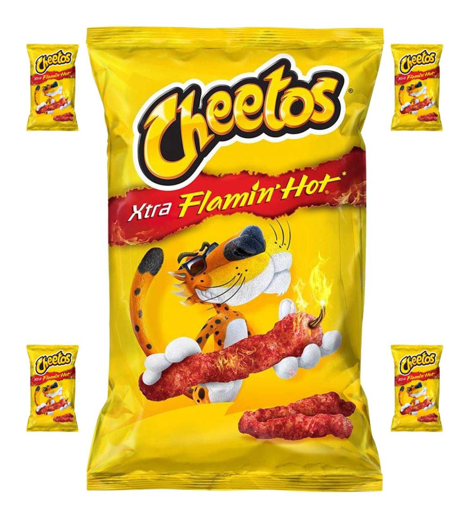 CHEETOS EXTRA FLAMIN HOT 52g (Box with 5 bags)