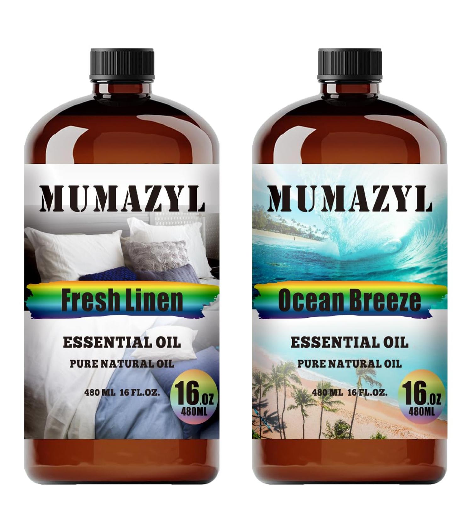 Fresh Linen Essential Oil and Ocean Breeze Essential Oil 16 Fl Oz 480ML for Halloween Thanksgiving Day Christmas New Year's Day Gifts - Buy Online on GoSupps.com