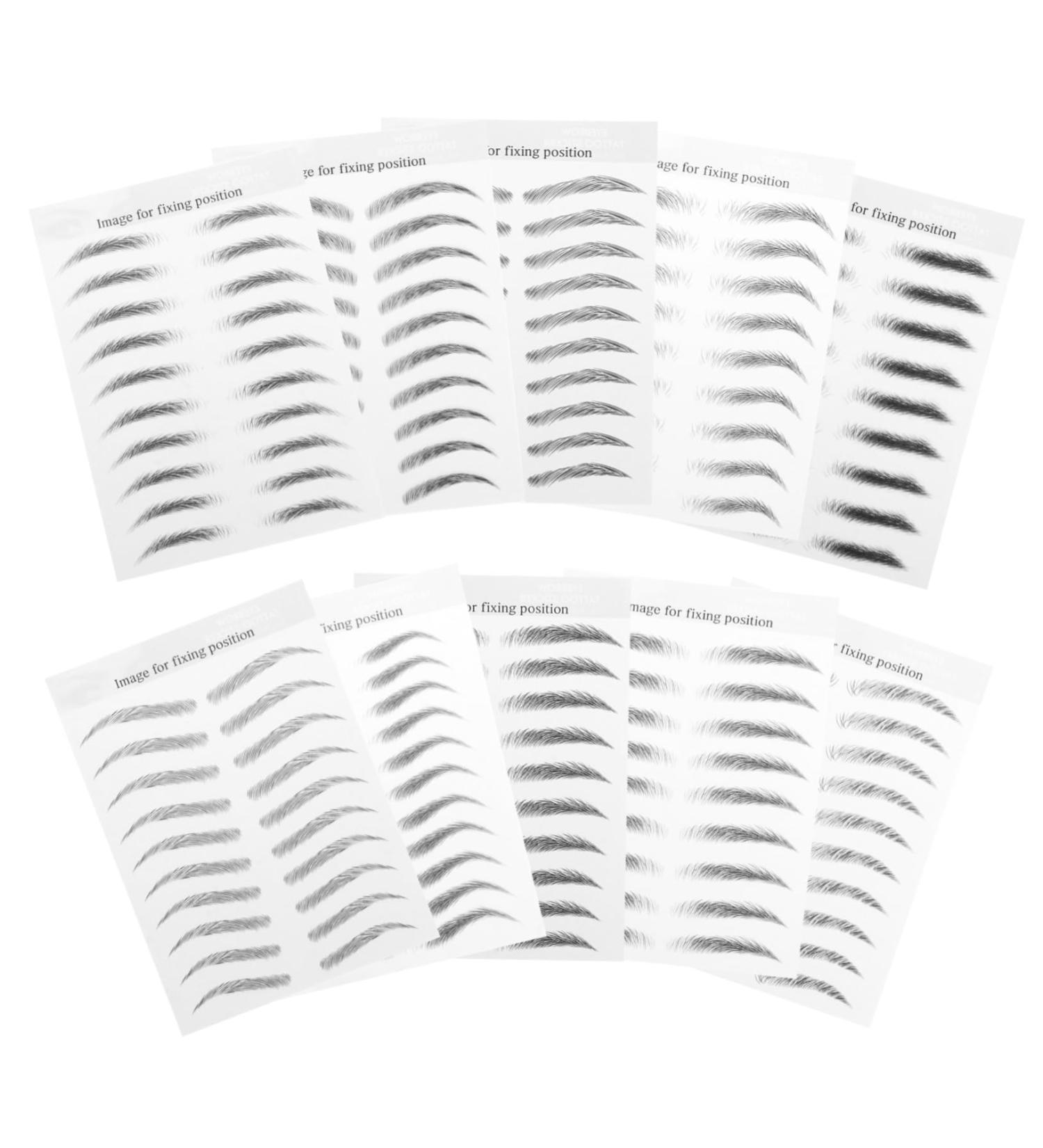 PLAFOPE 10 Sheets Imitation Eco Eyebrow Sticker Beauty Eyebrow Stickers Transfer Stickers - Buy Online on GoSupps.com