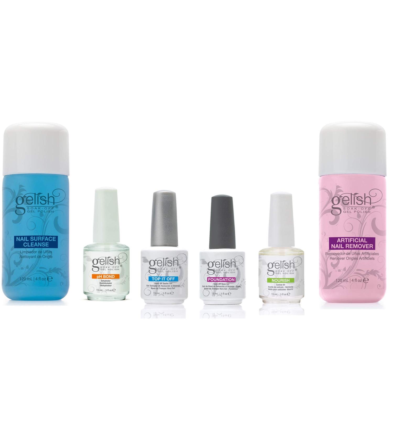 Buy Gelish Full Size Gel Nail Polish Soak Off Remover & Cleanser Kit | International Shipping Available - Buy Online on GoSupps.com