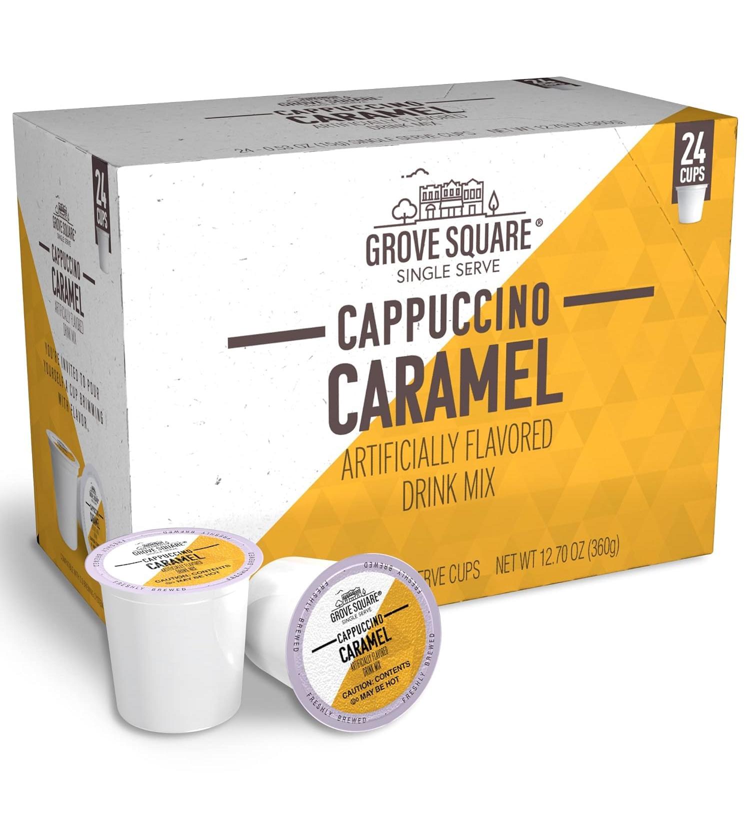Grove Square Caramel Cappuccino 96-Count Brown 1 count (Pack of 96) - Buy Online on GoSupps.com
