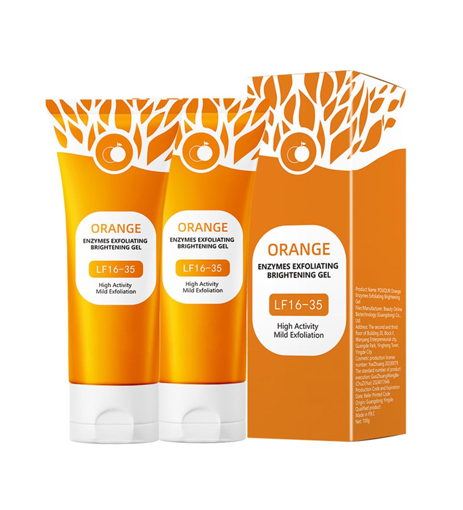 Orange Exfoliating Gel Face & Body Scrub Natural Orange Peeling Gel Moisturizing Face Scrub Gentle for All Skin Types(2PCS) Orange 0.88 Ounce (Pack of 2) - Buy Online on GoSupps.com