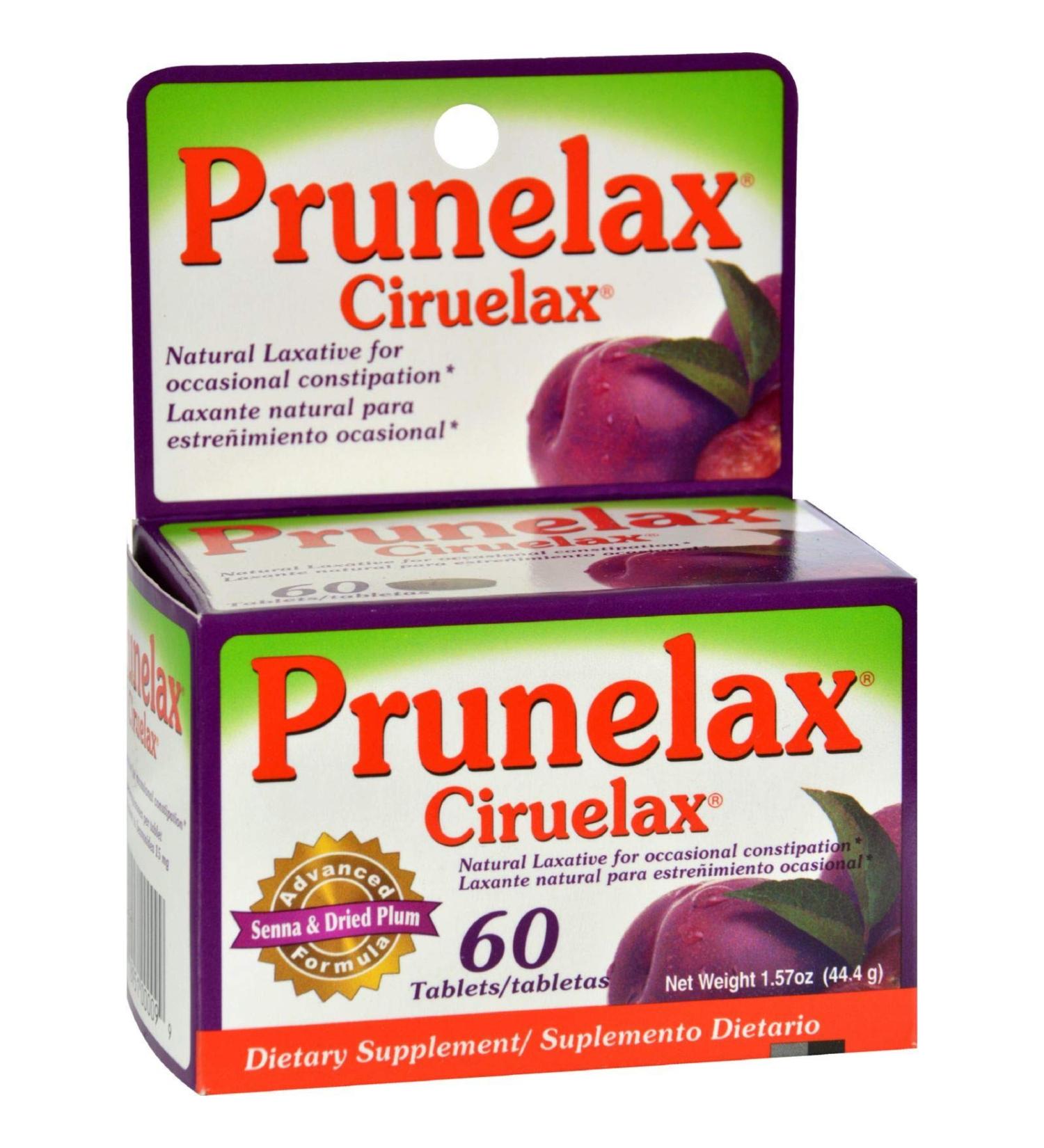 Prunelax Ciruelax Laxatives Tabs - 60ct