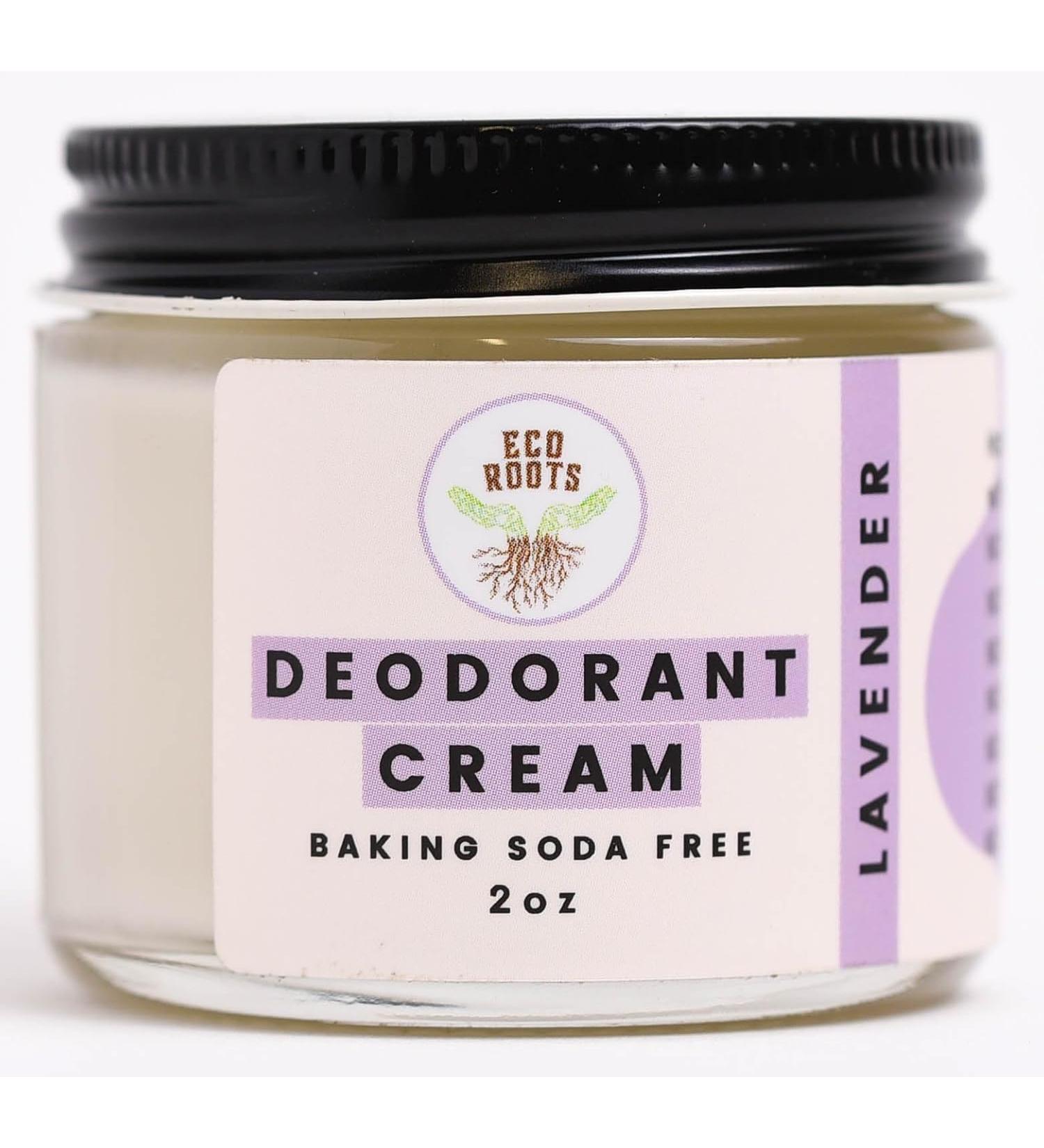 ECO ROOTS Natural Deodorant | Organic Aluminum-Free Vegan Cream for Women & Men | Baking Soda-Free Lavender Scented Pit Paste for Healthy Body & Private Parts - Buy Online on GoSupps.com