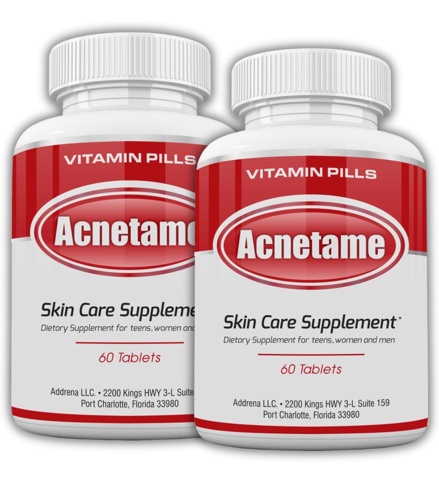 Acnetame Vitamin Pills Skin Care Supplement - Pack of 2 - 60 Tablet - Buy Online on GoSupps.com