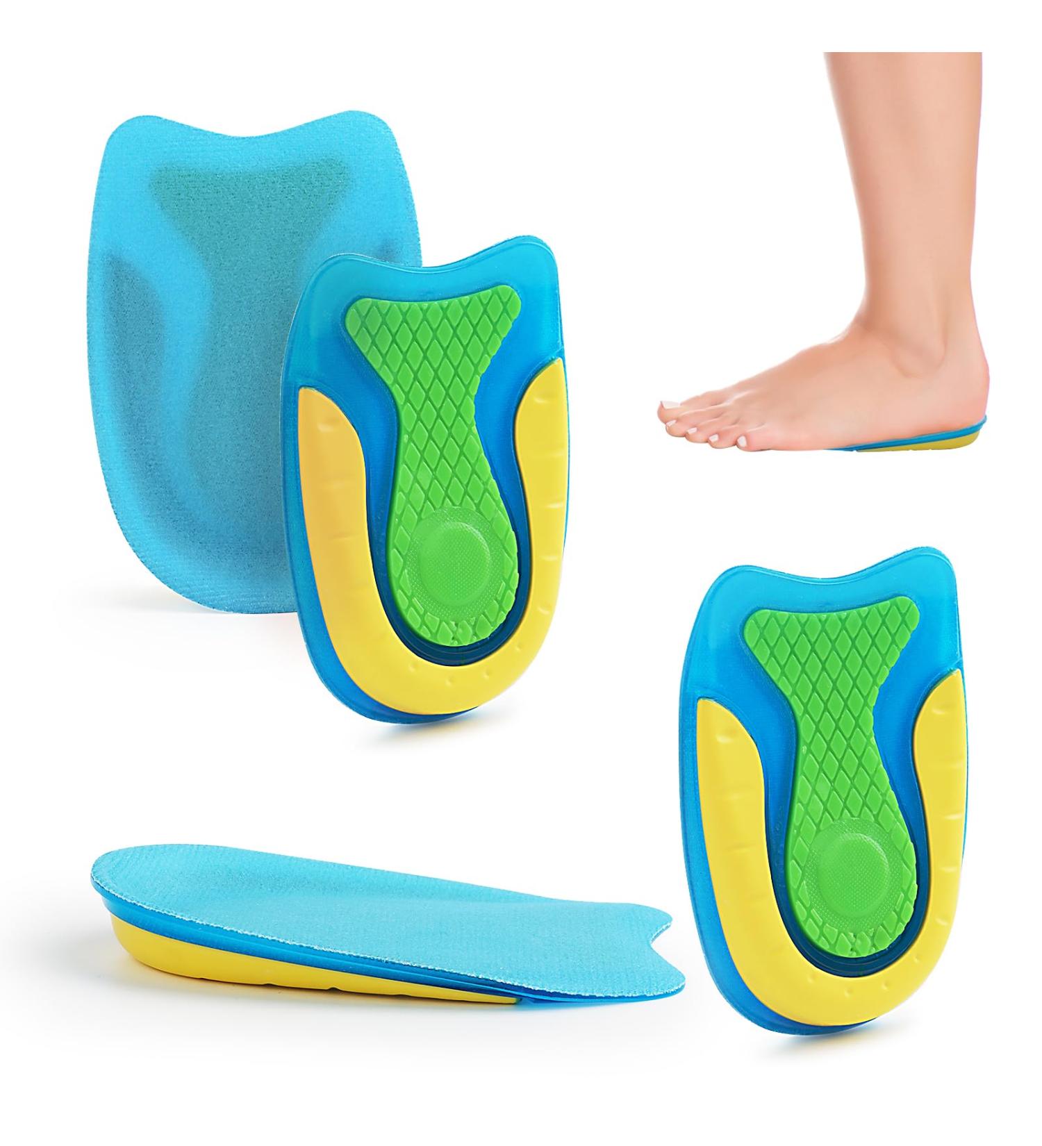 Orthopedic Heel Pillows - Silicone Gel Cushions for Heel Spurs & Plantar Fasciitis Relief | Soft Insoles for Men & Women - 2 Pairs - Buy Online on GoSupps.com