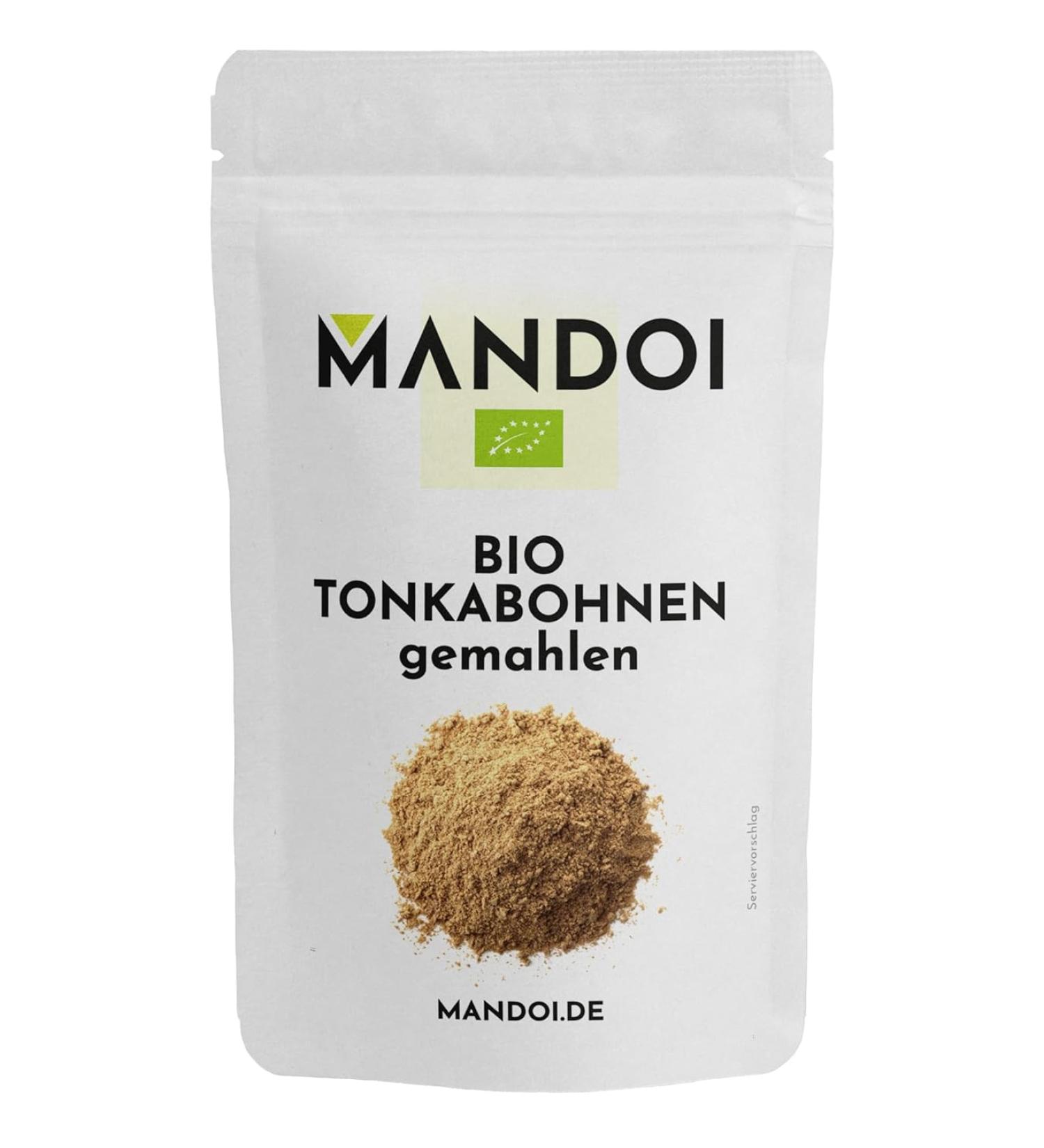 Buy Mandoi ORGANIC Tonka Bean Ground 25g - Premium Brazilian Tonka Powder for Baking & Cooking - Buy Online on GoSupps.com