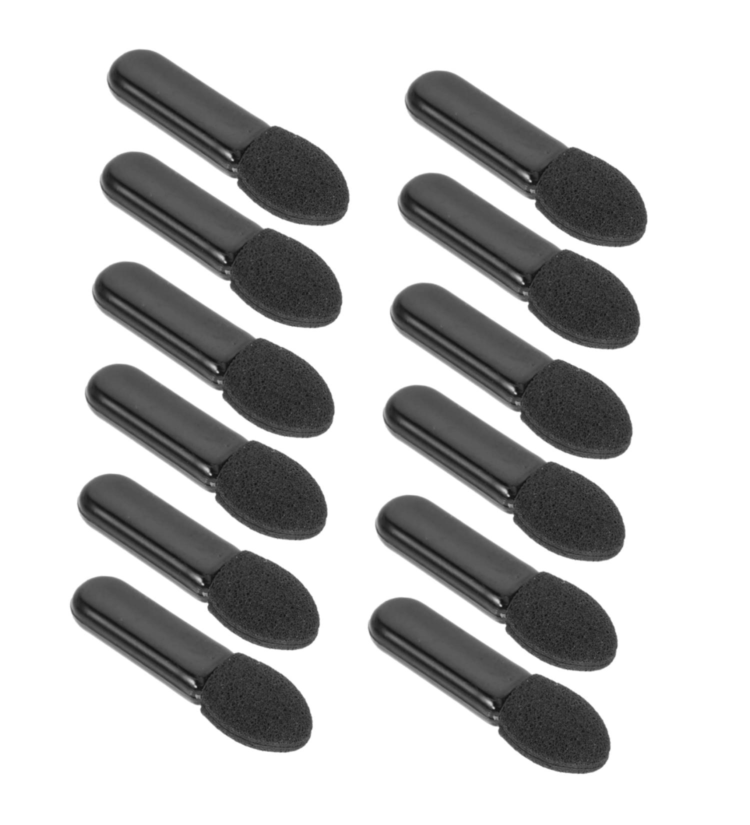 FOYTOKI 100pcs Mini Eyeshadow Swab Concealer Brush Mini Lip Brush Makeup Wand Lip Balm Black Milky Cotton - Buy Online on GoSupps.com