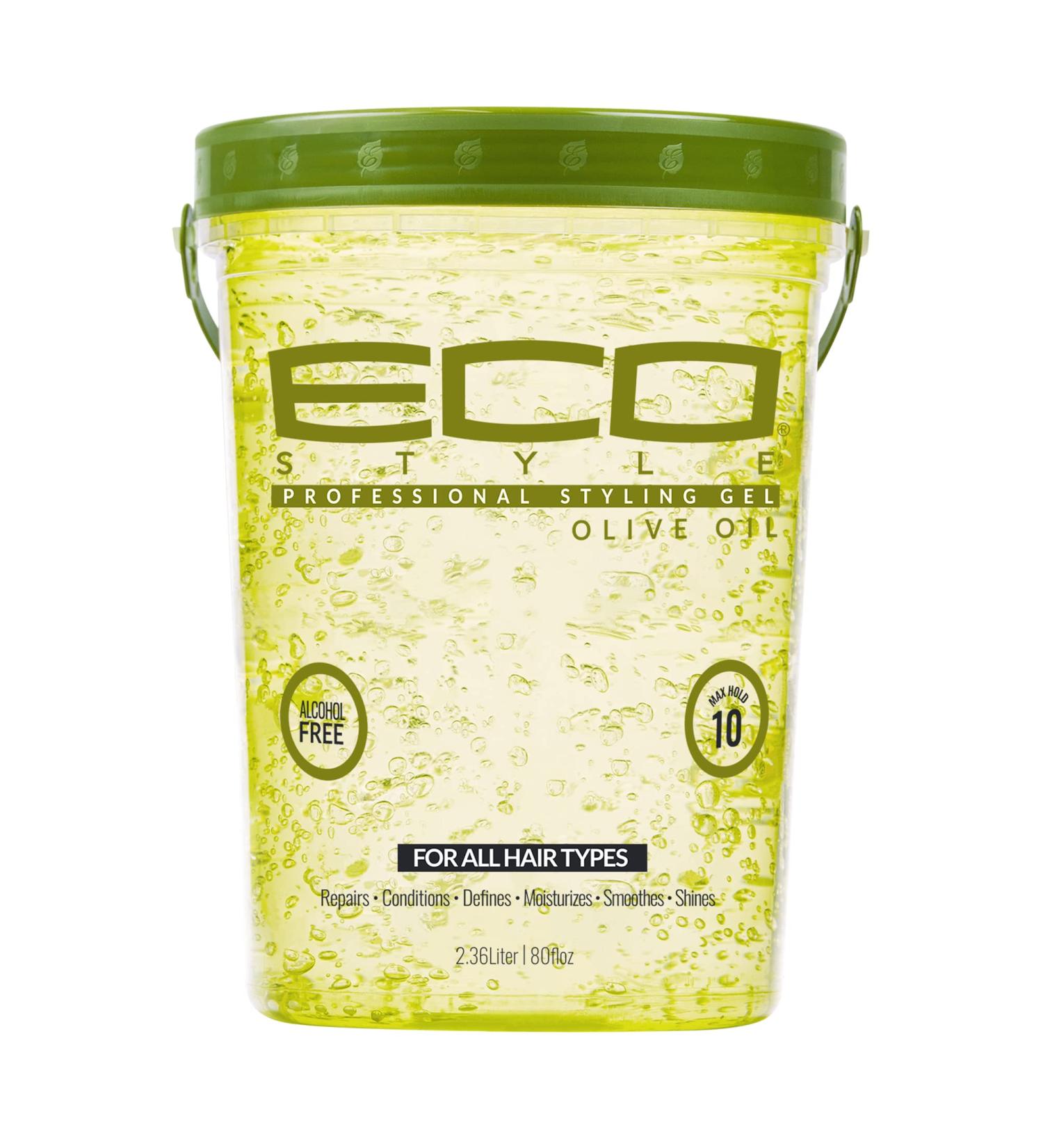 Eco Style Gel Olive Oil Styling Gel - Adds Shine, Tames Split Ends, and Nourishes Hair - 80 oz Pack - Buy Online on GoSupps.com