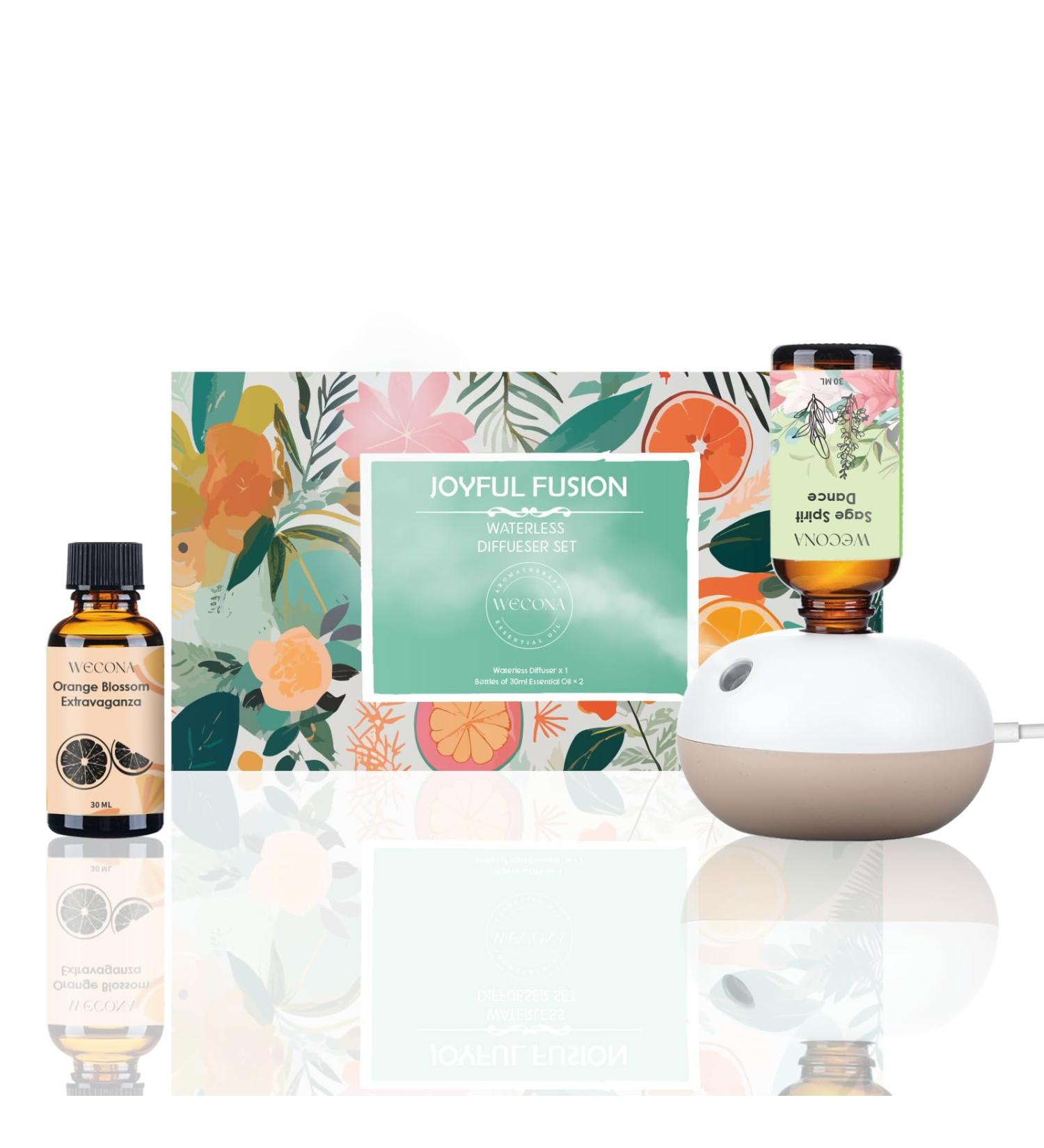 Corded Electric Waterless Diffuser - 2 Mist Modes & Essential Oils Set | Scentiment Starter Kit for Home Fragrance - Buy Online on GoSupps.com