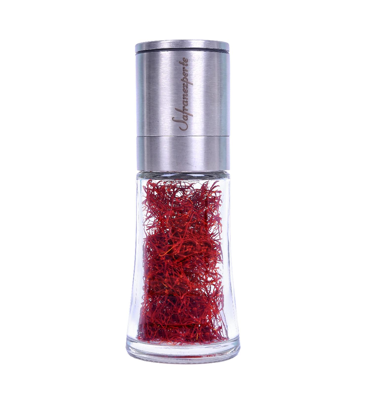 SAFRAN EXPERTE Saffran mill filled with 50 gr SAFRAN threads Sargol fine saffron powder saffron grinder - Buy Online on GoSupps.com