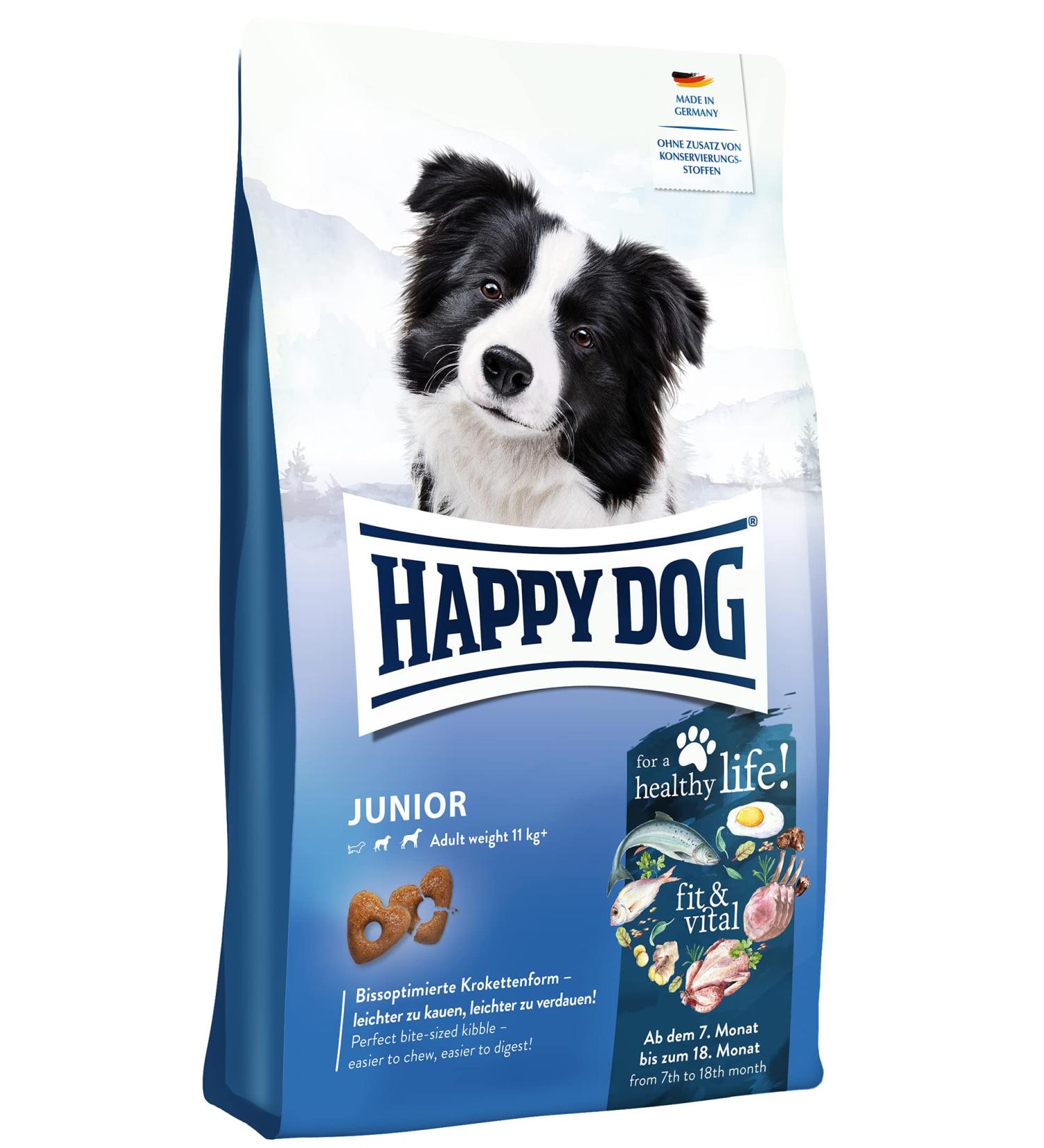 Happy Dog Supreme Fit & Vital Junior 1 kg - Premium Nutritional Dog Food - Ideal for Growing Puppies - International Shipping Available - Buy Online on GoSupps.com