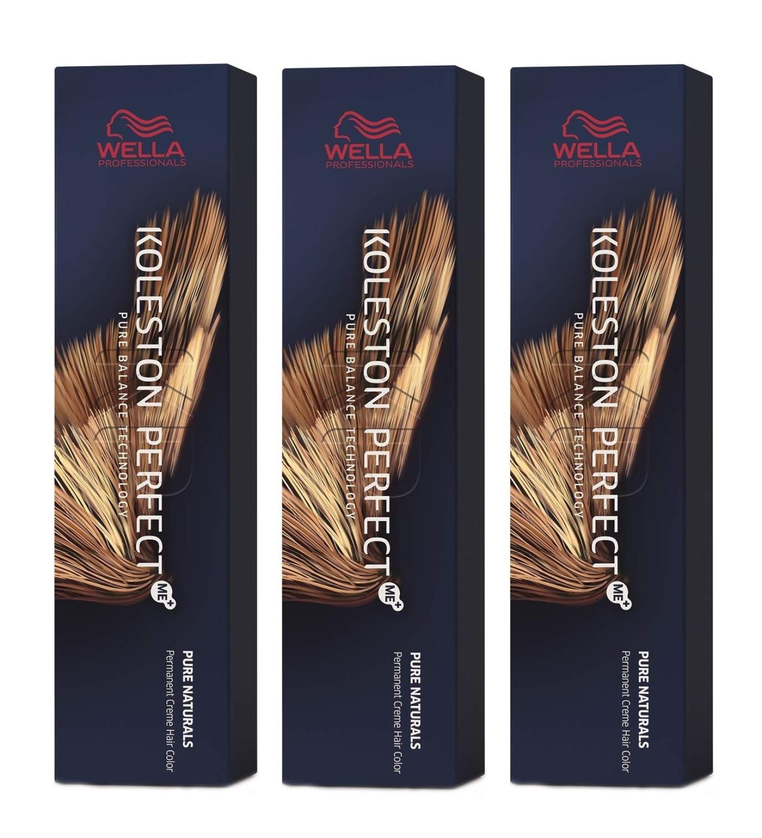 3x Wella Koleston Perfect ME+ 5/0 Light Brown 60 ml
