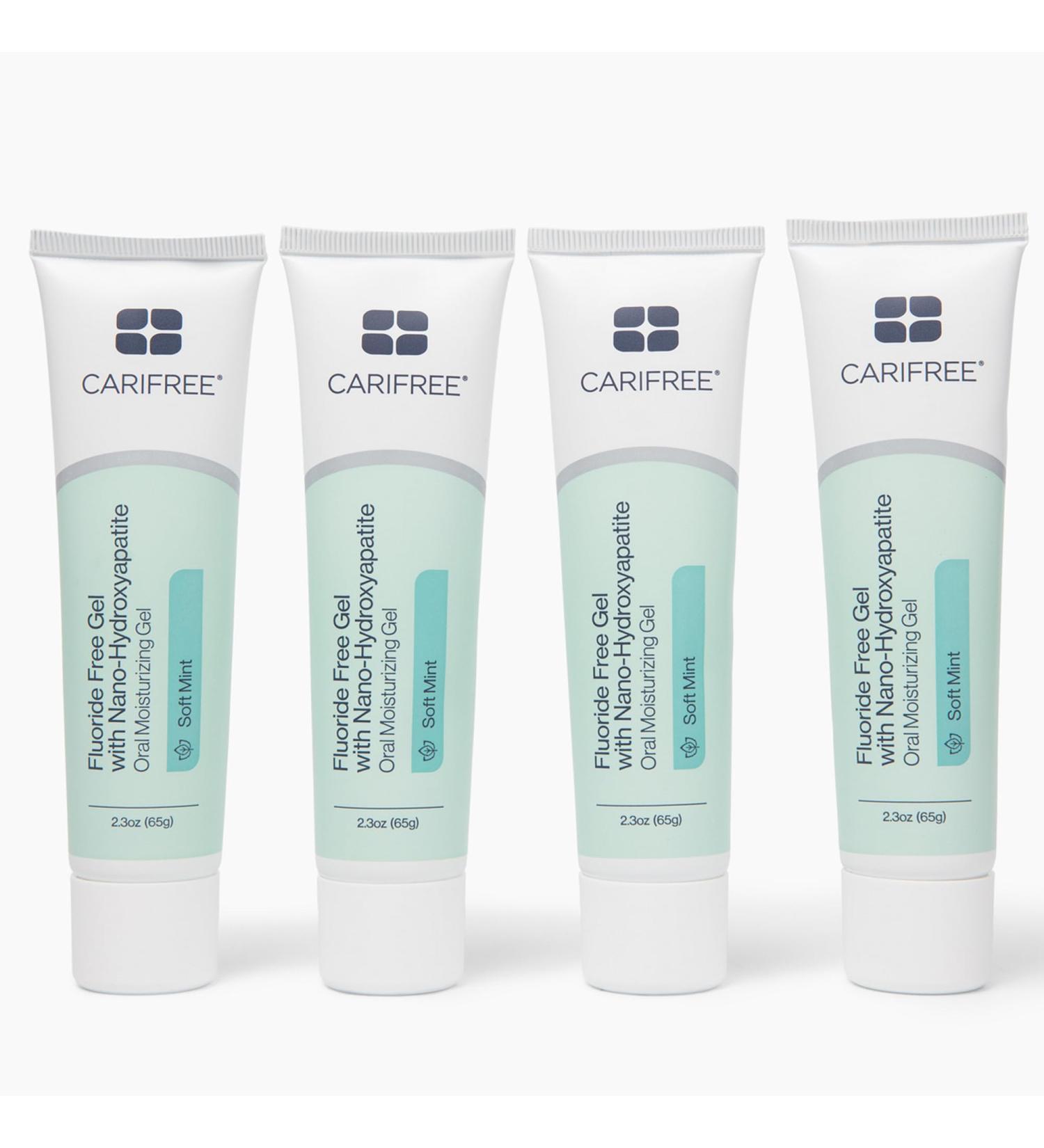 CariFree Fluoride Free Gel Soft Mint Flavor Neutralizes pH Freshens Breath and Moistens Mouth Dentist Recommended for Oral Care Toothpaste Replacement 2.3 Ounce (Pack of 4) - Buy Online on GoSupps.com