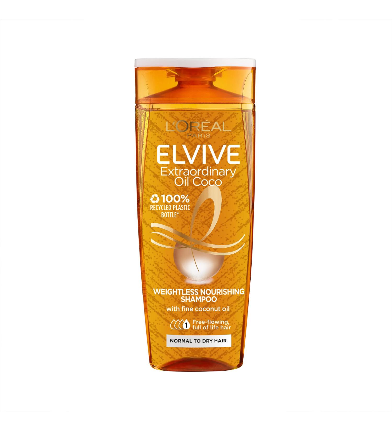 Elvive Haircare L'Oreal Paris Extraordinary Oil Weightless Nourishing Shampoom Coconut 400 ml 1 | Shampoo - Buy Online on GoSupps.com