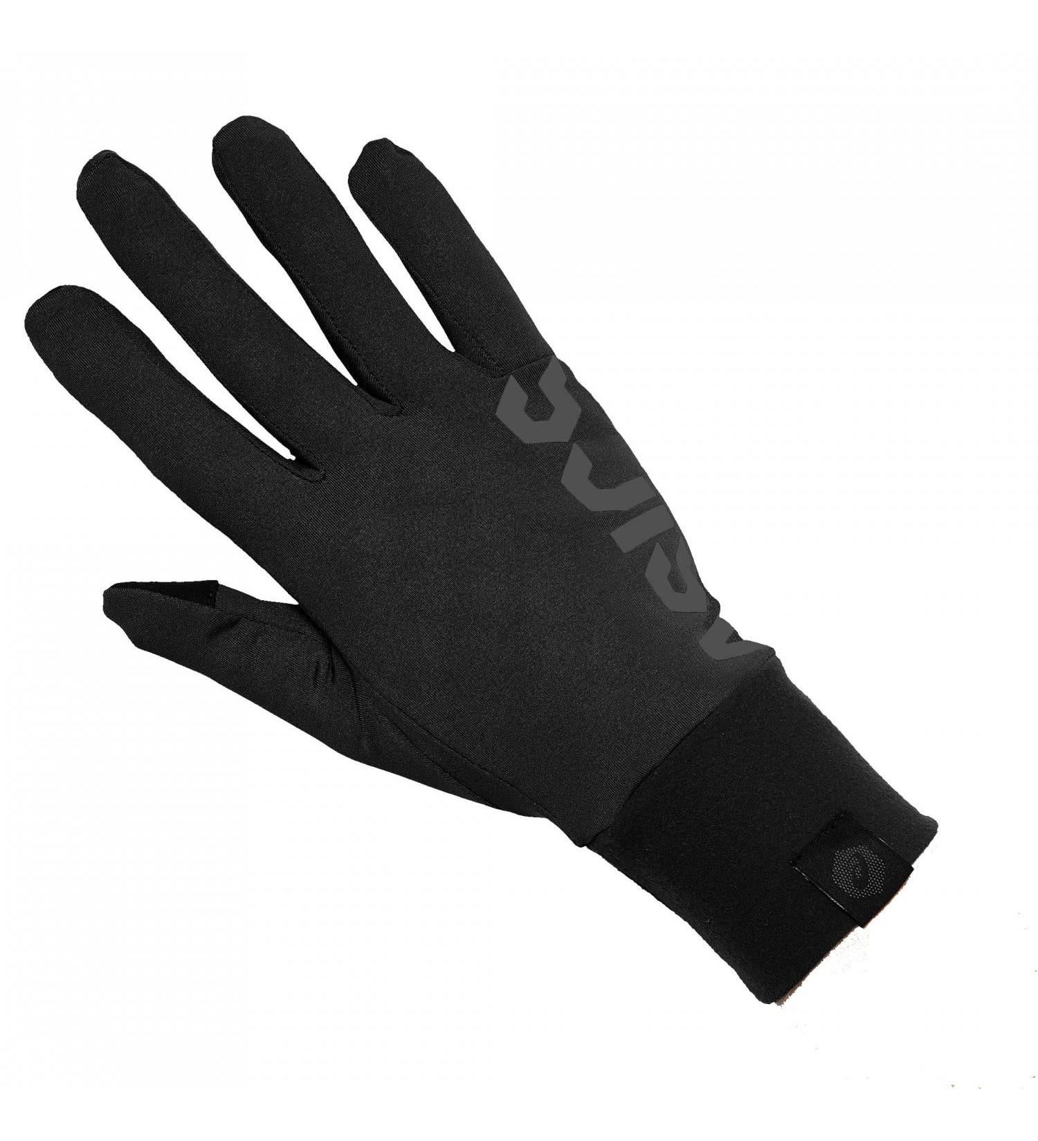ASICS Performance Black Running Gloves - Lightweight Textile for Ultimate Comfort & Breathability - Shop Internationally - Buy Online on GoSupps.com