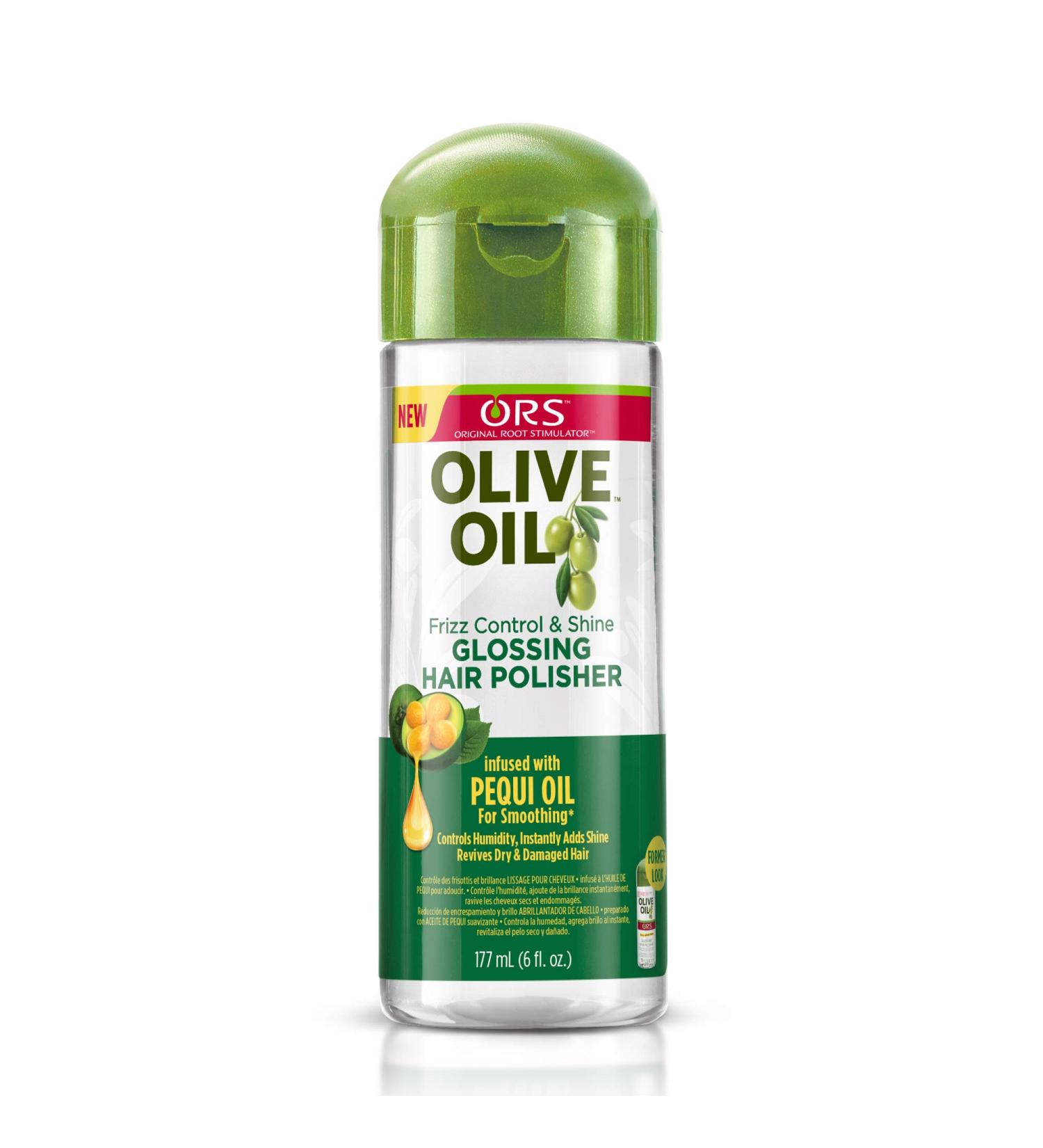 ORS Olive Oil Style & Shine Frizz Control & Shine Glossing Hair Polisher  infused with Pequi Oil for Smoothing (6.0 oz).