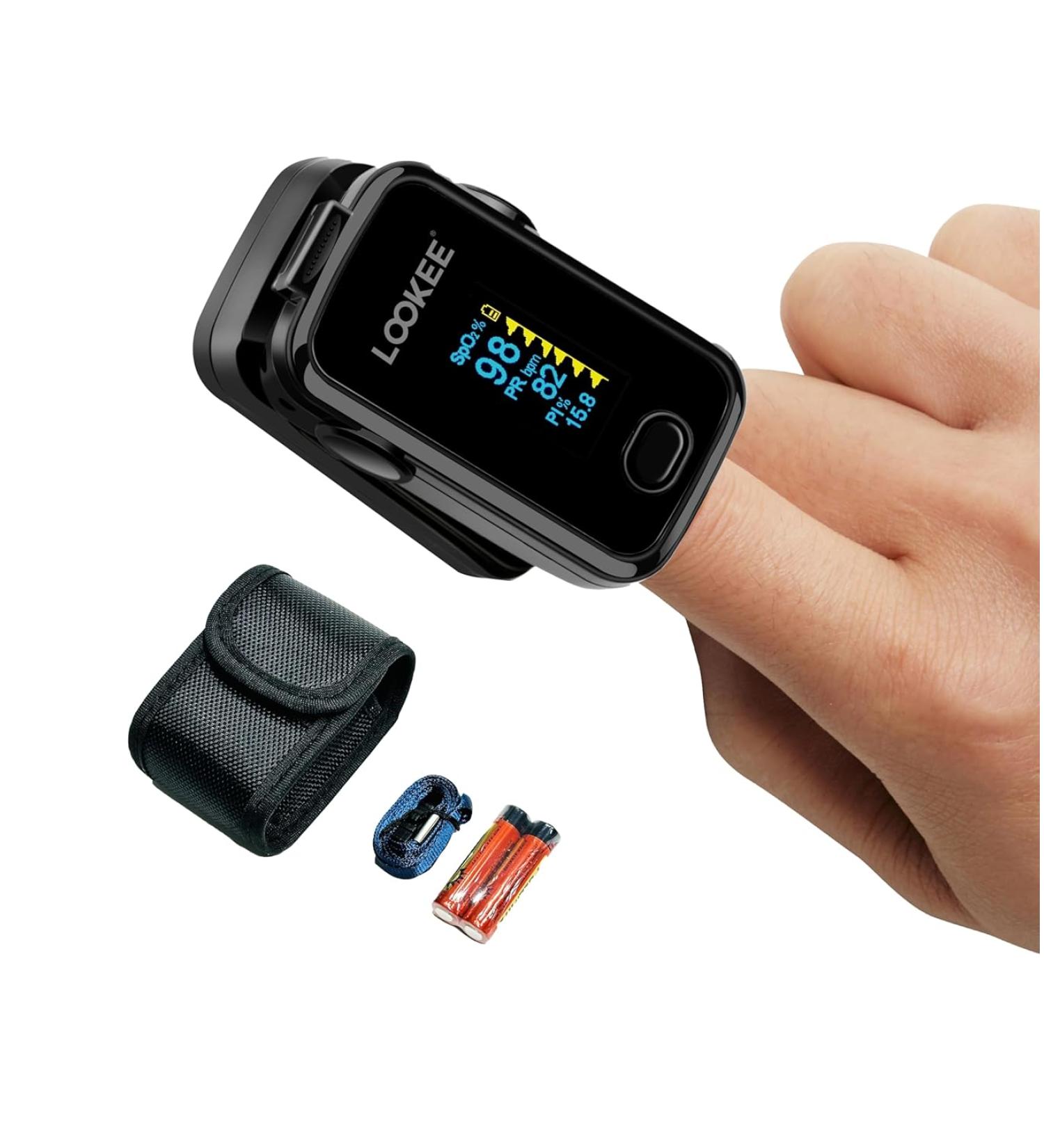 LOOKEE A310 Premium Pulse Oximeter - Black - Buy Online on GoSupps.com