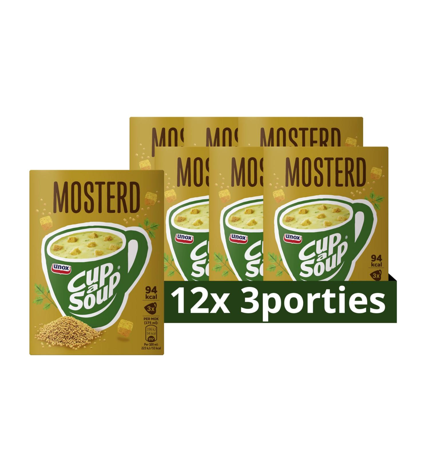 Unilever Benelux Unox CupaSoup a delicious snack Mustard 12 x 3 x 20 g - Buy Online on GoSupps.com