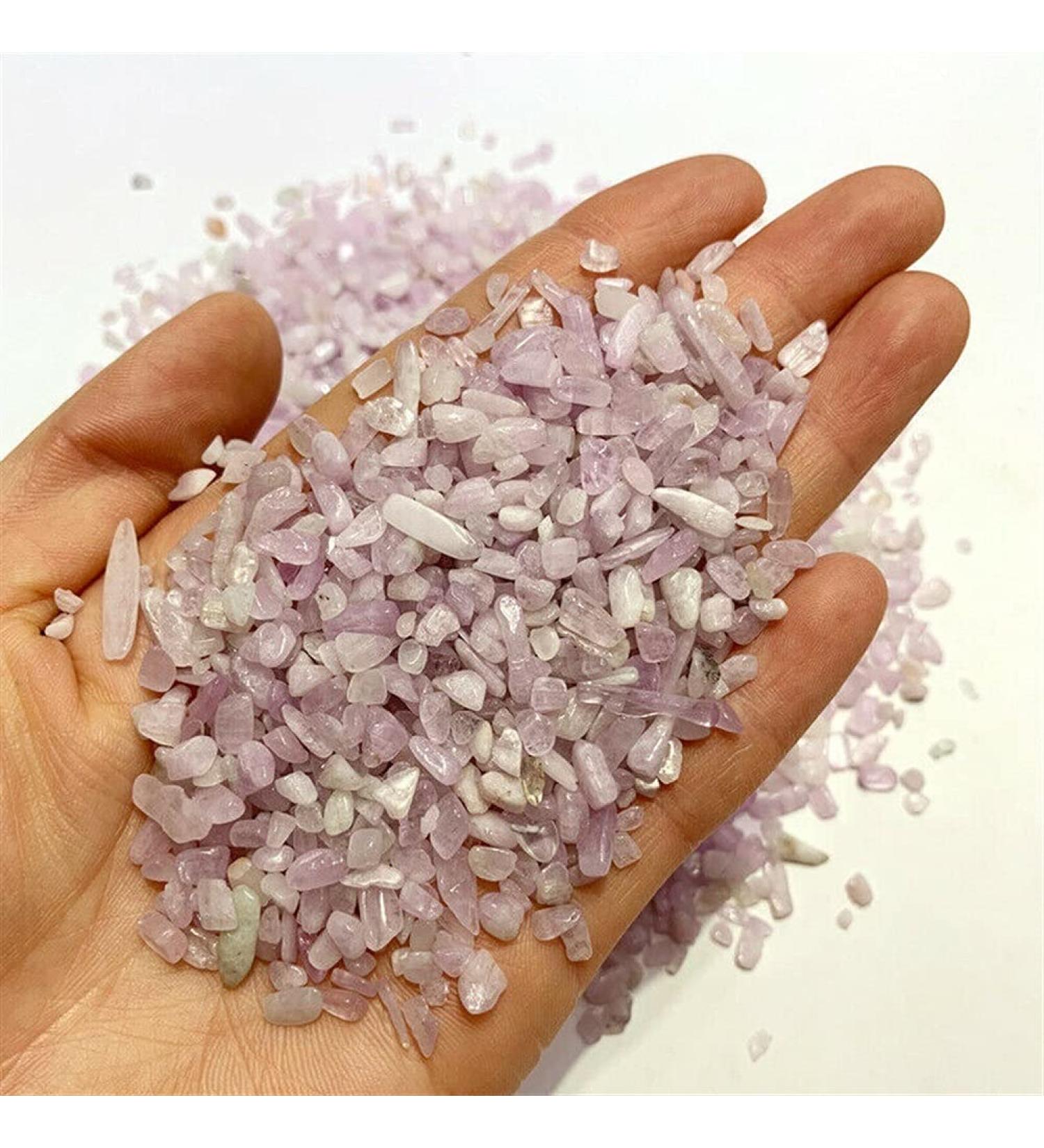 Stone Crafts 50g Natural 3-5mm Pink Morganite Crystal Tumbled Stone Reiki Crystal Natural Stone Crystal Natural Luster - Buy Online on GoSupps.com