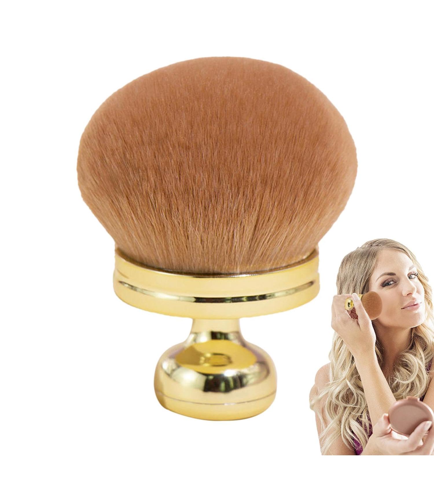 Powder Brush for Loose Powder Powder Brush for Pressed Powder Blush Brush Powder Brush - Multifunction Makeup Brush Fixing Powder Brush Mushroom Head Face Brush Makeup gold - Buy Online on GoSupps.com