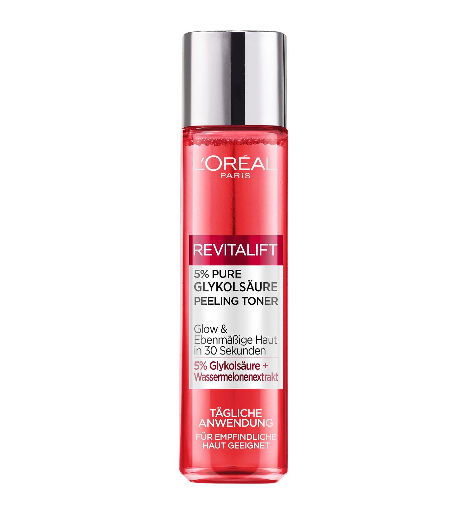 L'Oral Paris Revitalift Peeling Toner - 5% Glycolic Acid for Radiant Glow & Even Skin Tone | 180 ml - Buy Online on GoSupps.com
