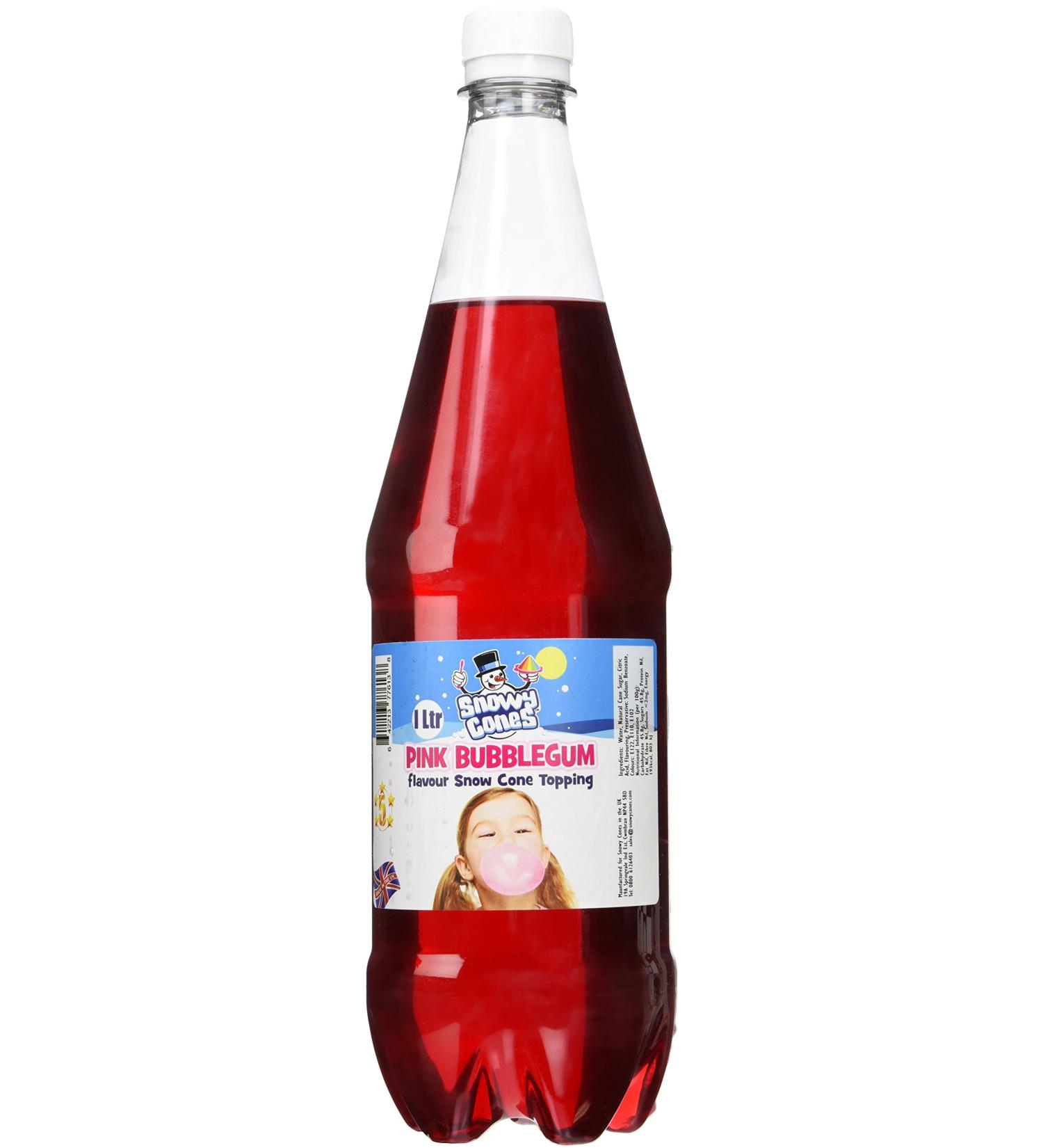Pink Bubblegum Snow Cone Topping Syrup - 1Ltr Bottle (Pack of 1) - Buy Online on GoSupps.com