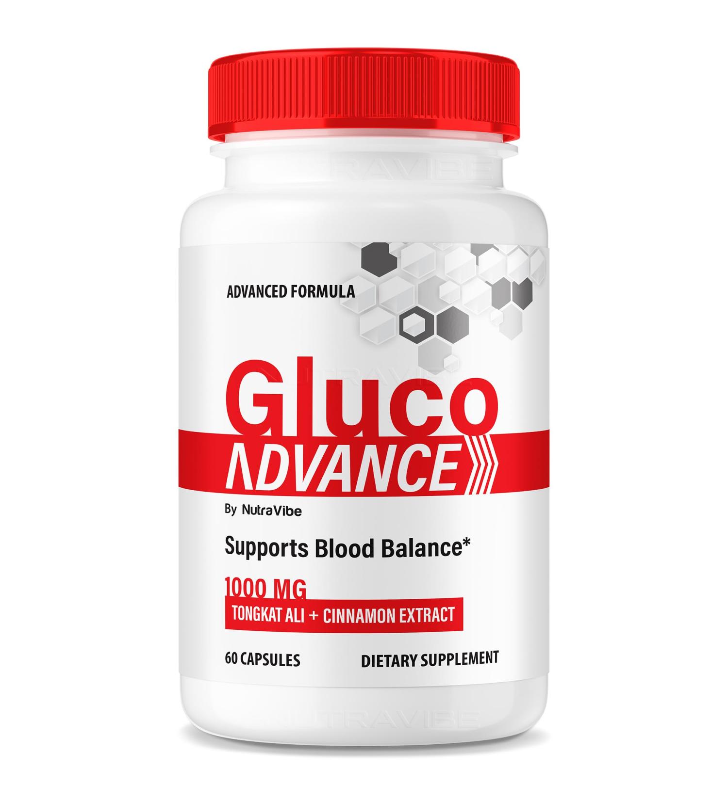 Gluco Advance Original Gluco Advanced Formula with Natural Ingredients to Support Energy Healthy Circulation Stable & Balanced Levels Easy-to-Take GlucoAdvance Pills (60 Capsules) - Buy Online on GoSupps.com