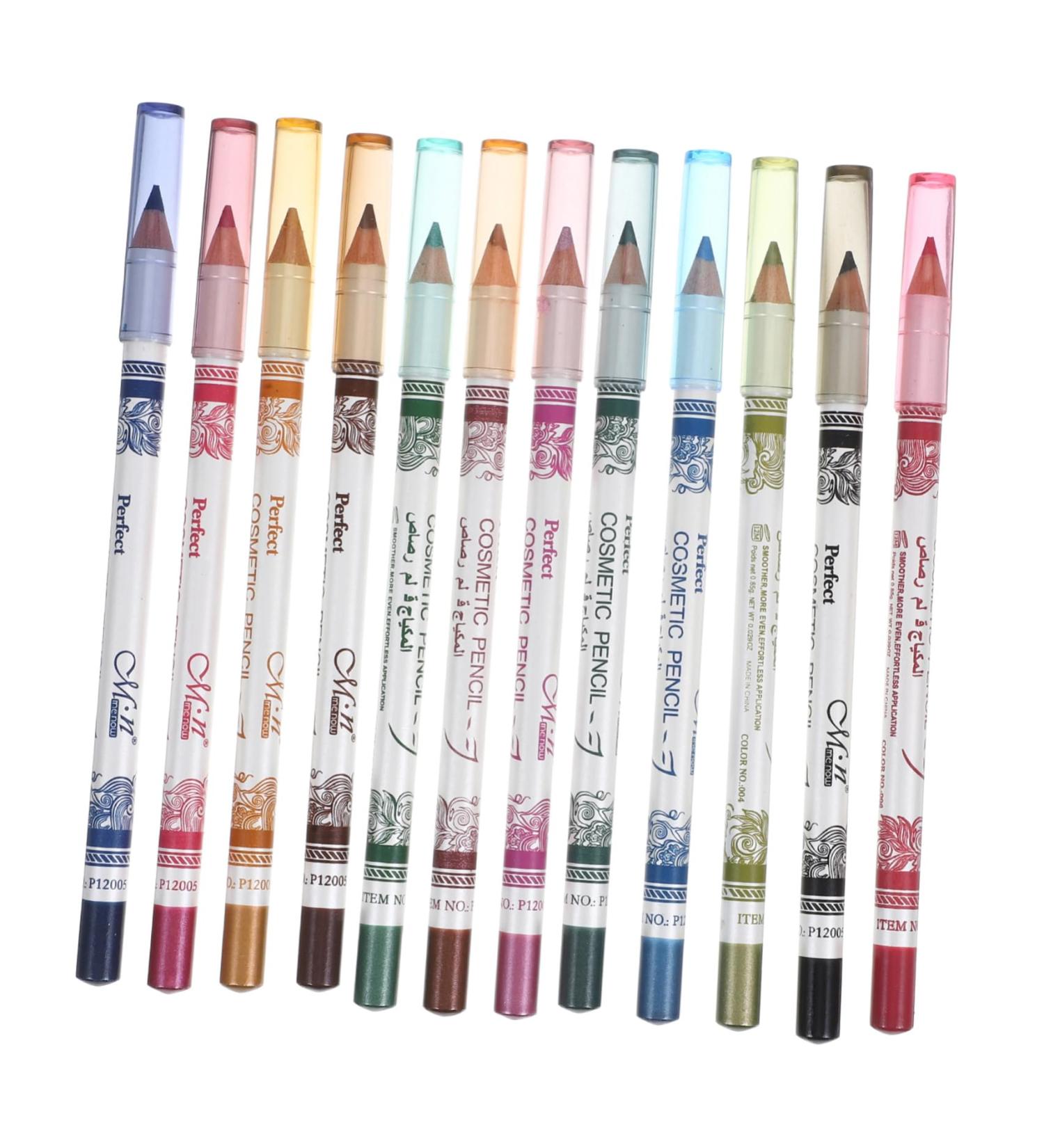 FOMIYES 12Pcs Liner Pencil Set Eyeliner Lipliner Pen Eyeshadow Pencil For Makeup Water Sweater Oilproof Medium Colorful - Buy Online on GoSupps.com