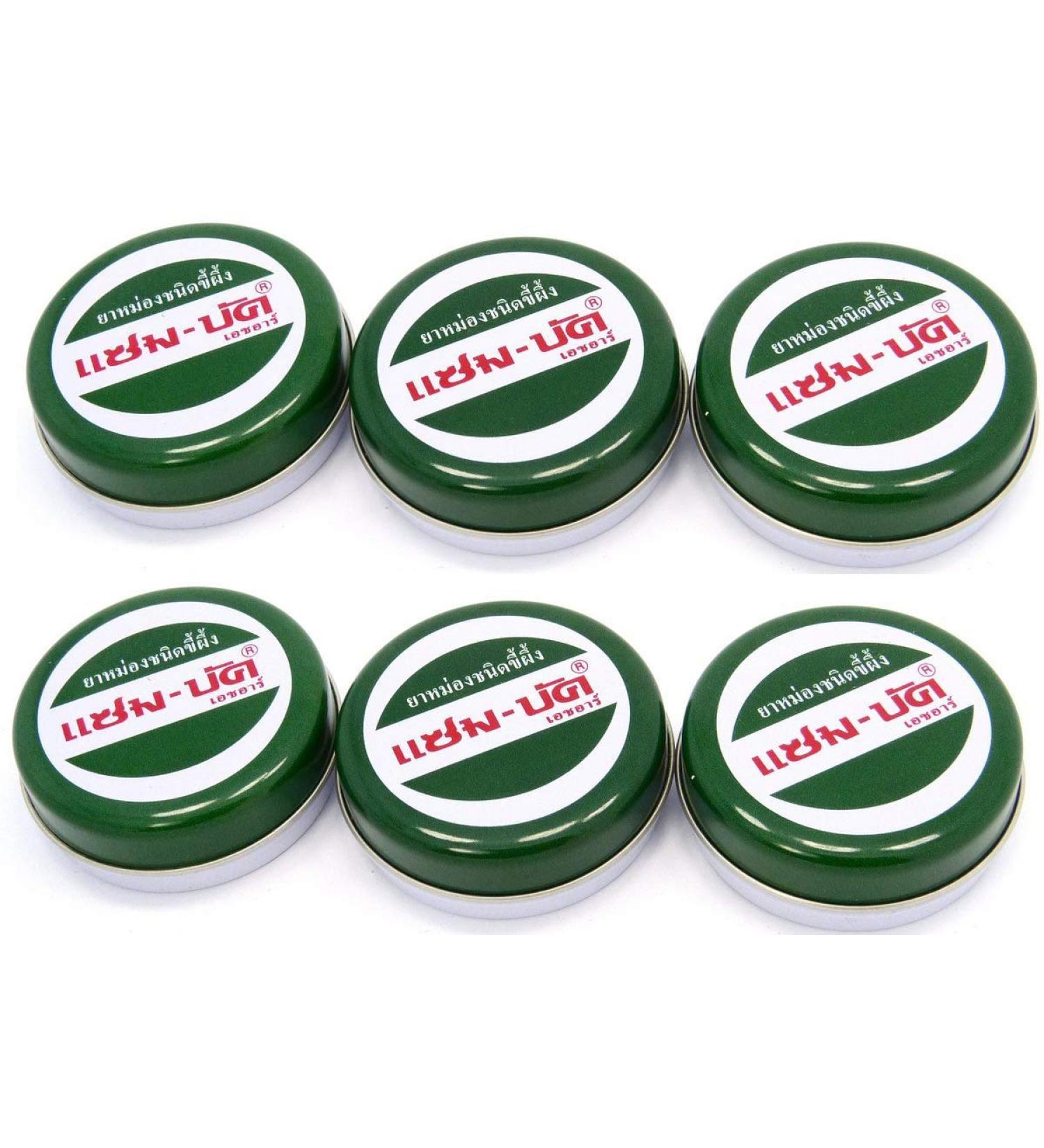 Zam-Buk Bayer Balm Imported From Thailand (Eucalyptus Oil Camphor) 6 Pcs x 8 Gram  48 Grams