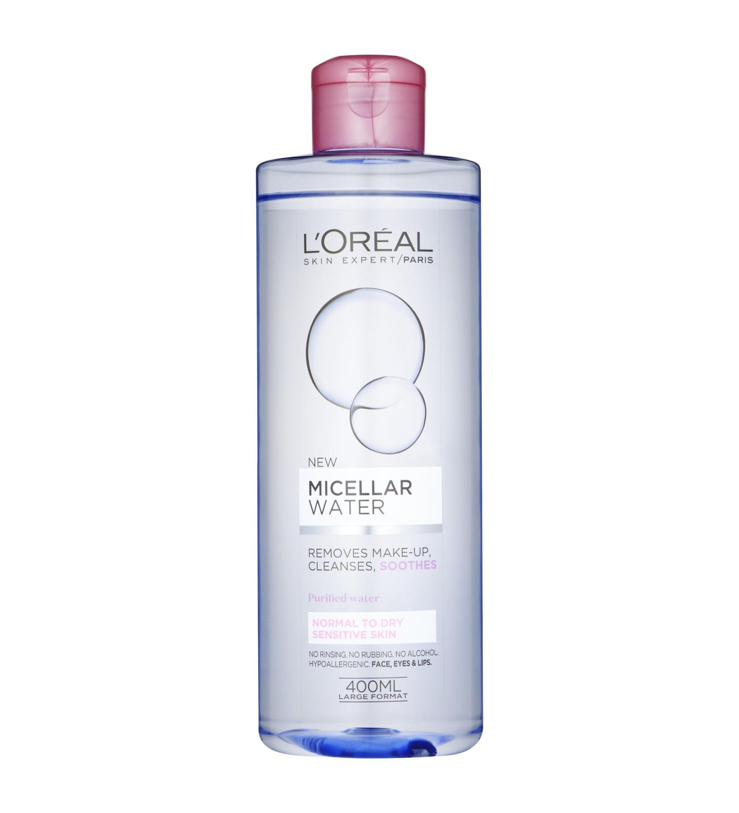 L'Oreal Paris Micellar Water Makeup Remover 400ml - Normal to Dry Skin - Buy Online on GoSupps.com