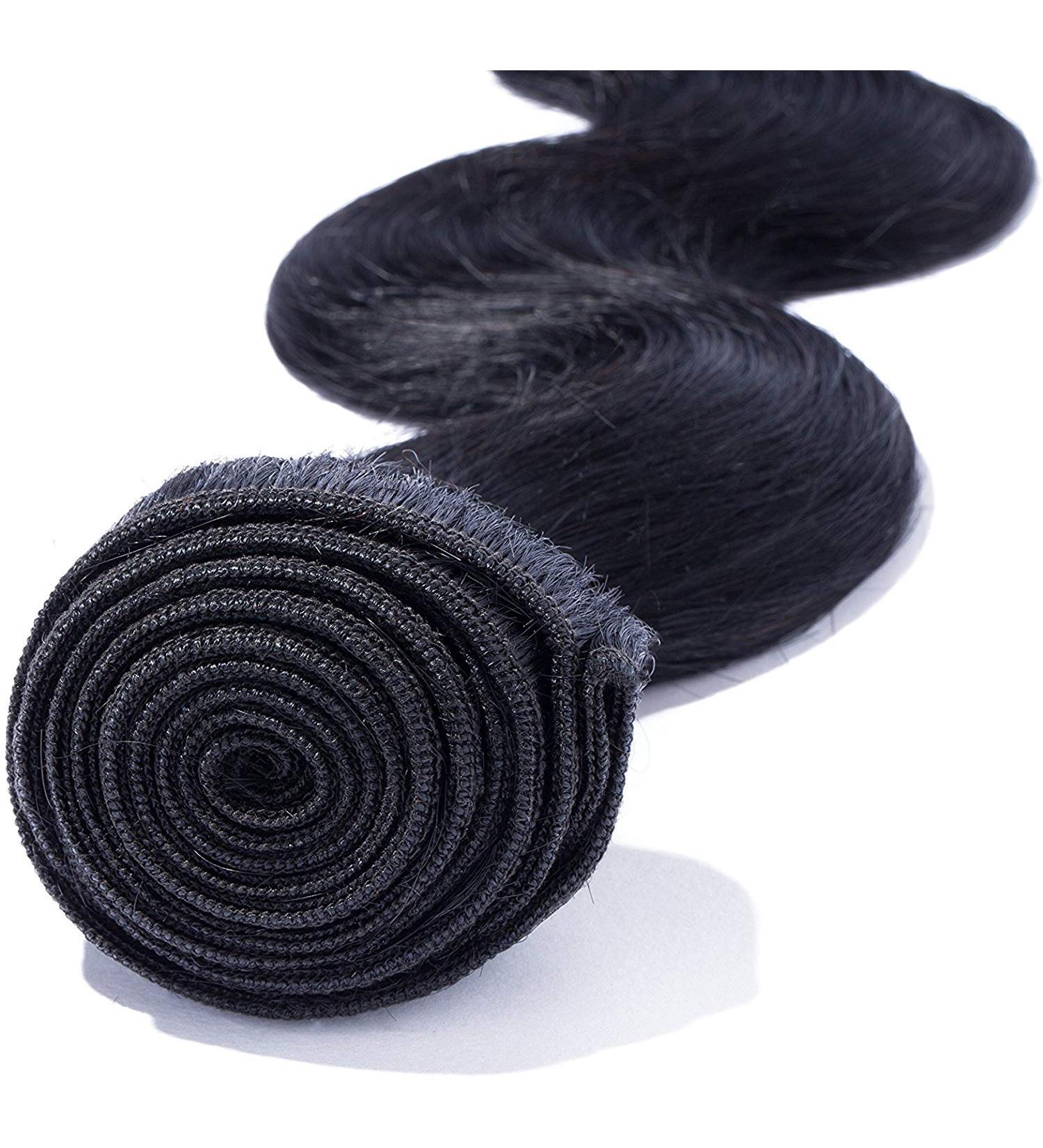 12 Bundle Brazilian Body Wave Human Hair Extensions - 100% Virgin Natural Black Weave - Buy Online on GoSupps.com