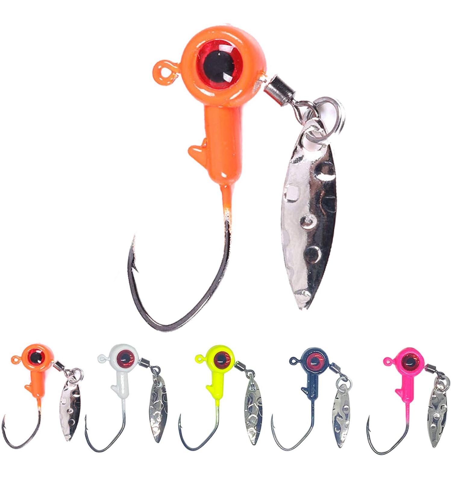 25PCS 1/8 oz Painted Jig Heads with Eye Ball Hooks for Bass/Crappie Fishing - Buy Online on GoSupps.com