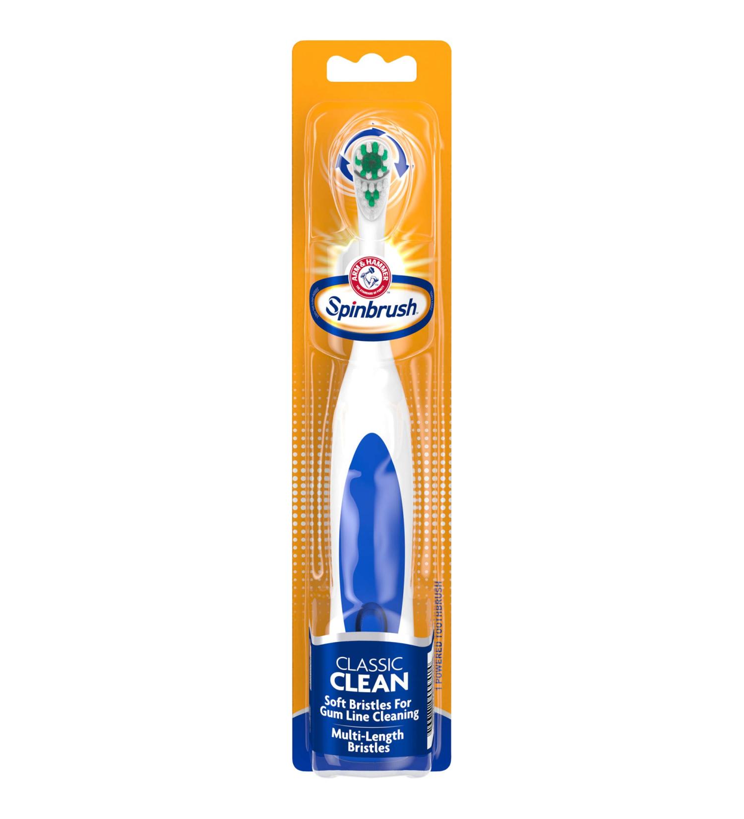 Arm & Hammer Spinbrush Classic Clean Powered Toothbrush - 1 Count - Buy Online on GoSupps.com