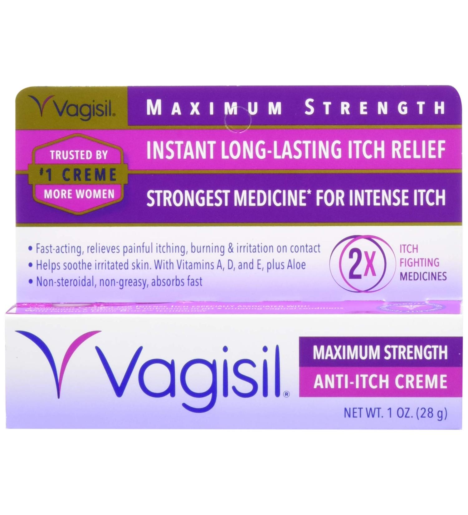 Vagisil Maximum Strength Anti Itch Creme 1oz - Fast Relief for Vaginal Itching - Buy Online on GoSupps.com