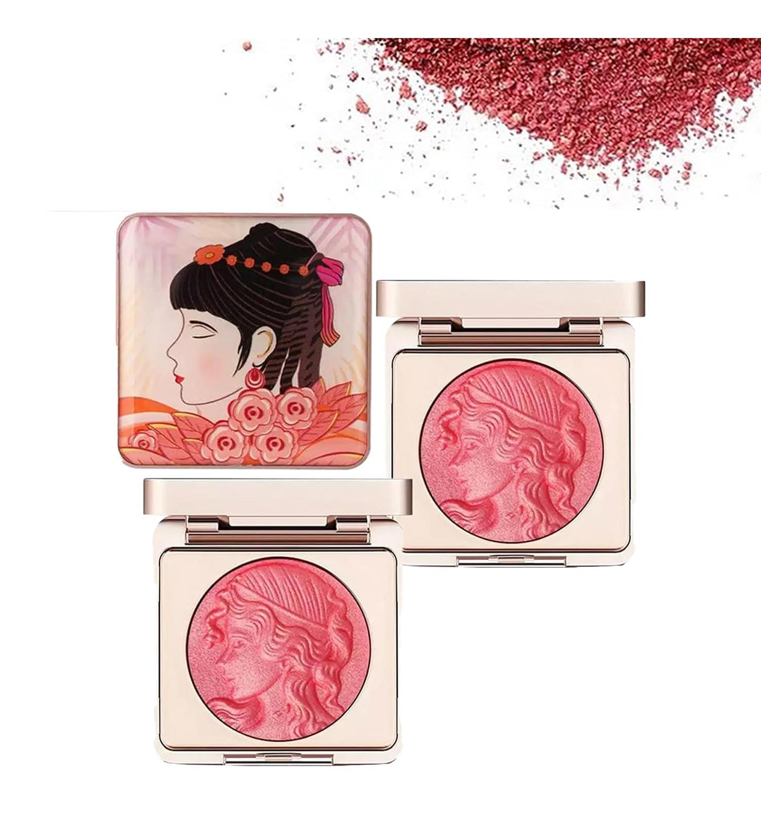Embossed Smooth Powder Blush Palette For Cheeks Matte Face Powder Blush Palette Powder Blush Palette Girl Blush for Cheeks Natural Makeup Radiant Finis (Pink - 2PCS 1PCS) Pink - 2pcs 6 g (Pack of 1) - Buy Online on GoSupps.com