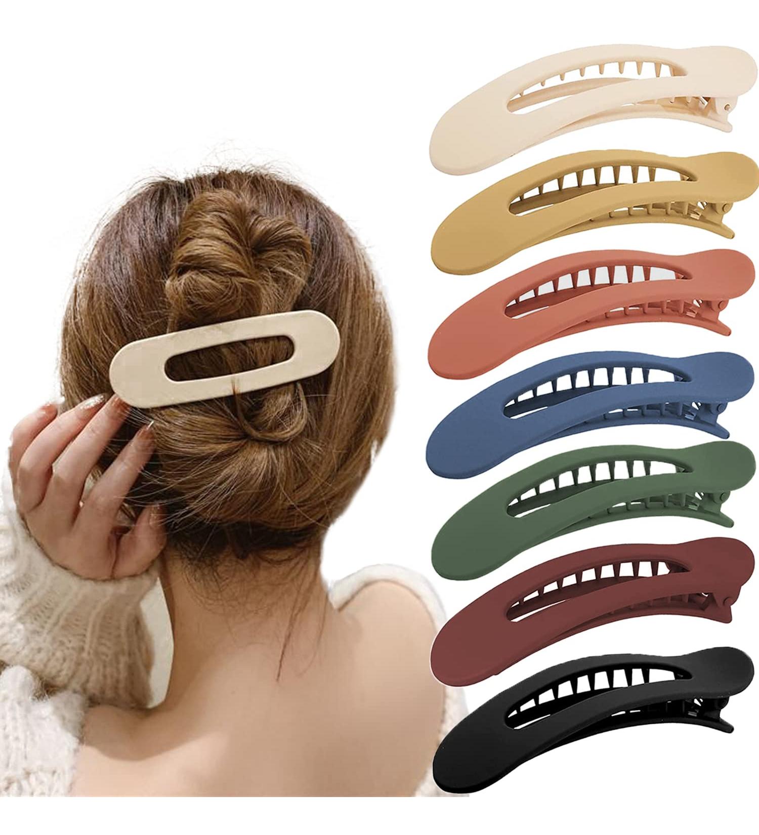 7PCS Large Flat Claw Clips for Thick Hair - Strong Hold Matte Hair Clips for Women and Girls - Buy Online on GoSupps.com