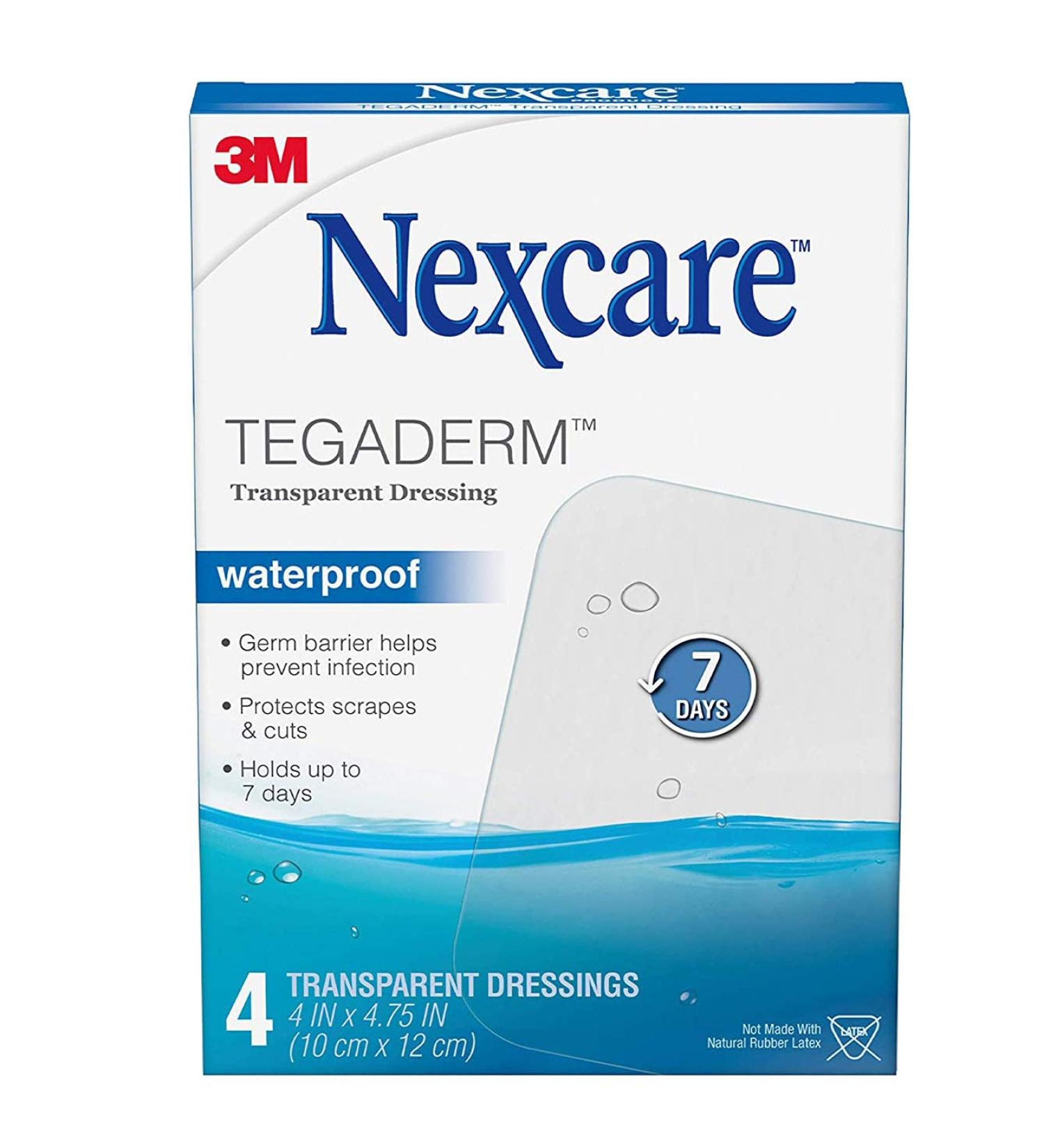 Nexcare Tegaderm Transparent Dressings 4 x 4, Pack of 4 - Medical Grade Adhesive Bandages - Buy Online on GoSupps.com