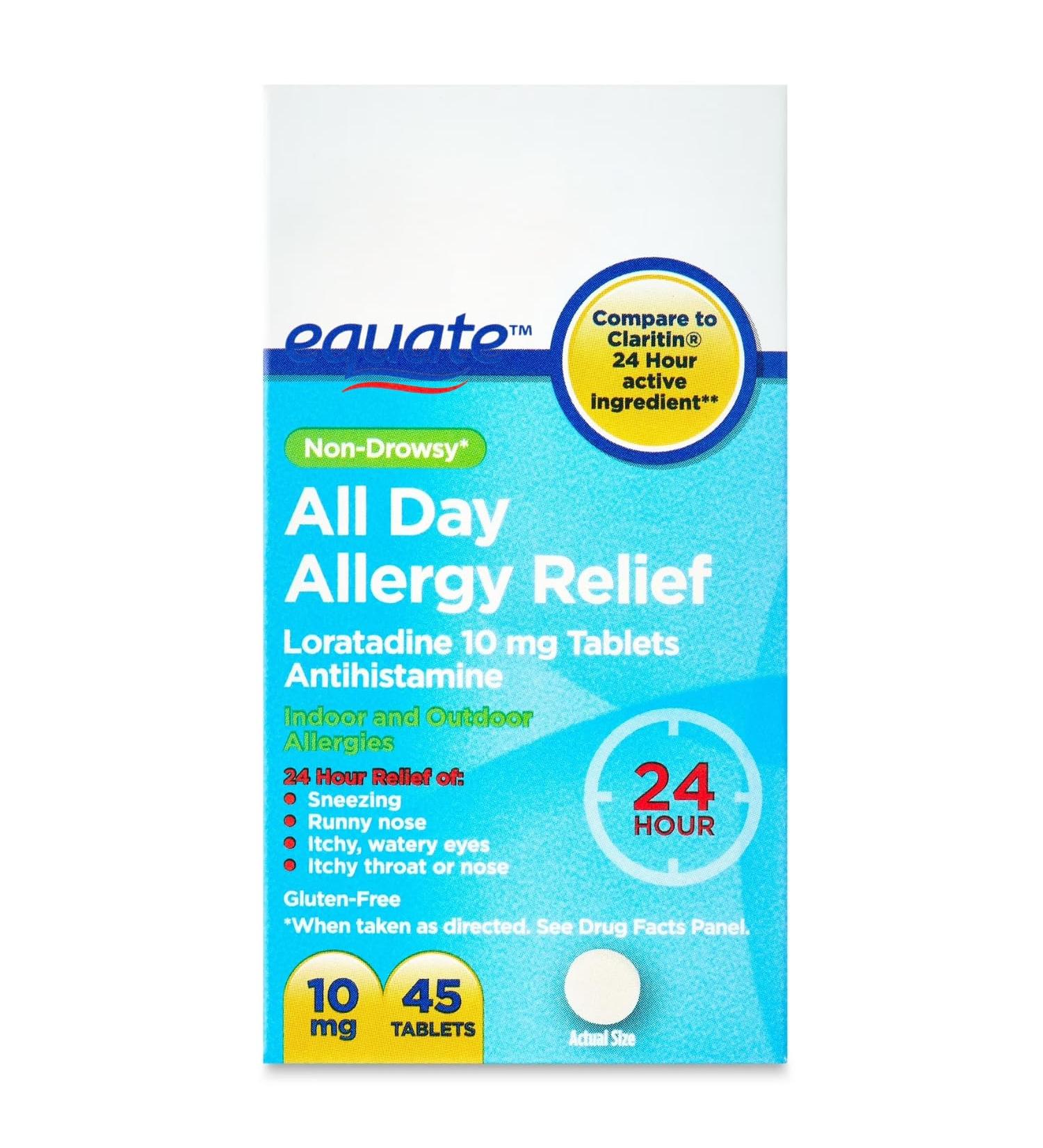 Allergy Relief Loratadine 10 mg Tablets 45 Count Non-Drowsy 24 Hour Antihistamine (OTC) (Pack of 1)