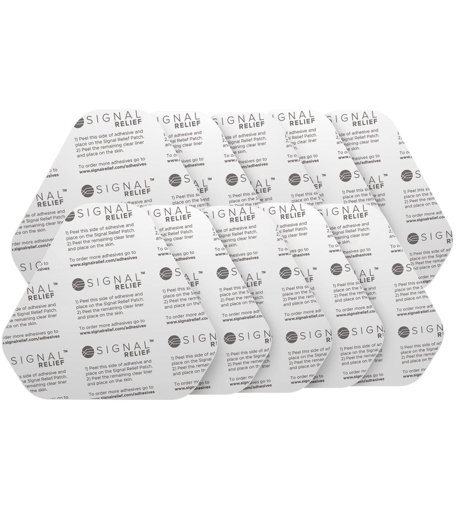 SIGNAL RELIEF Replacement Adhesive Pack - 3.5 Reusable Silicone Adhesives for Muscle Soreness Relief - Sweat Proof - Easy Application - Pack of 10 - Buy Online on GoSupps.com