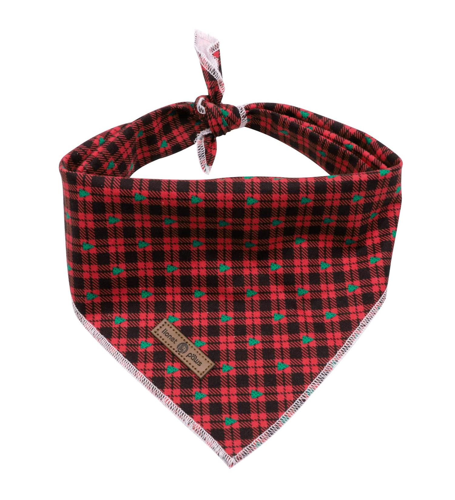 Shop Lionet Paws Christmas Bandana for Dogs - Triangular Headscarf in Black & Red Perfect for Small to Large Breeds - International Shipping Available! - Buy Online on GoSupps.com