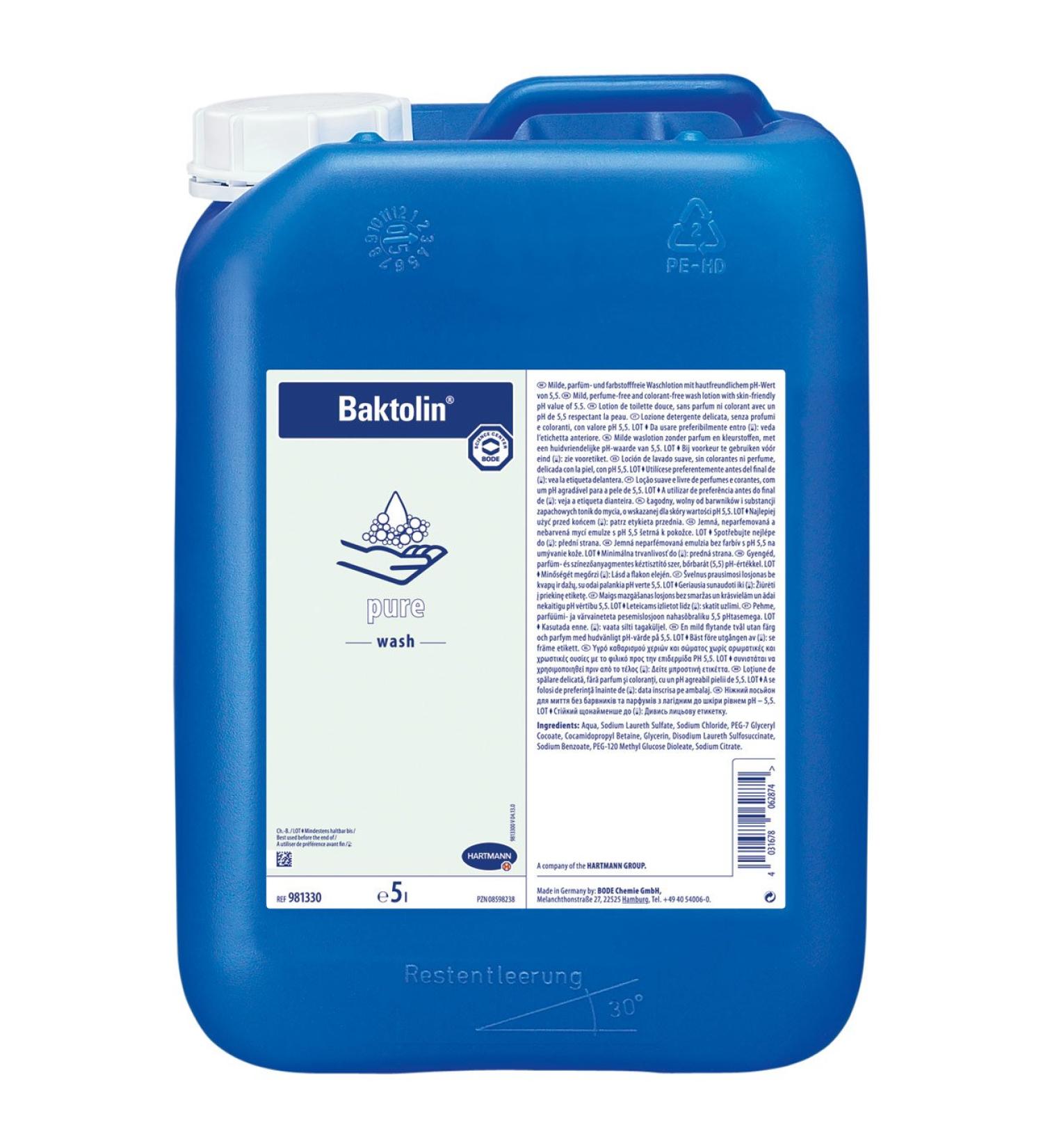 Baktolin Pure Washing Lotion - Liquid Soap Hand Soap Dispenser Soap 5L | International Shipping Available - Buy Online on GoSupps.com