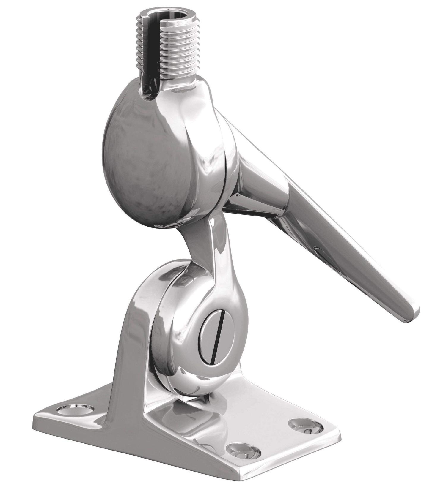 Shakespeare 5187 Stainless Steel 4-Way Ratchet Mount Silver ,One Size