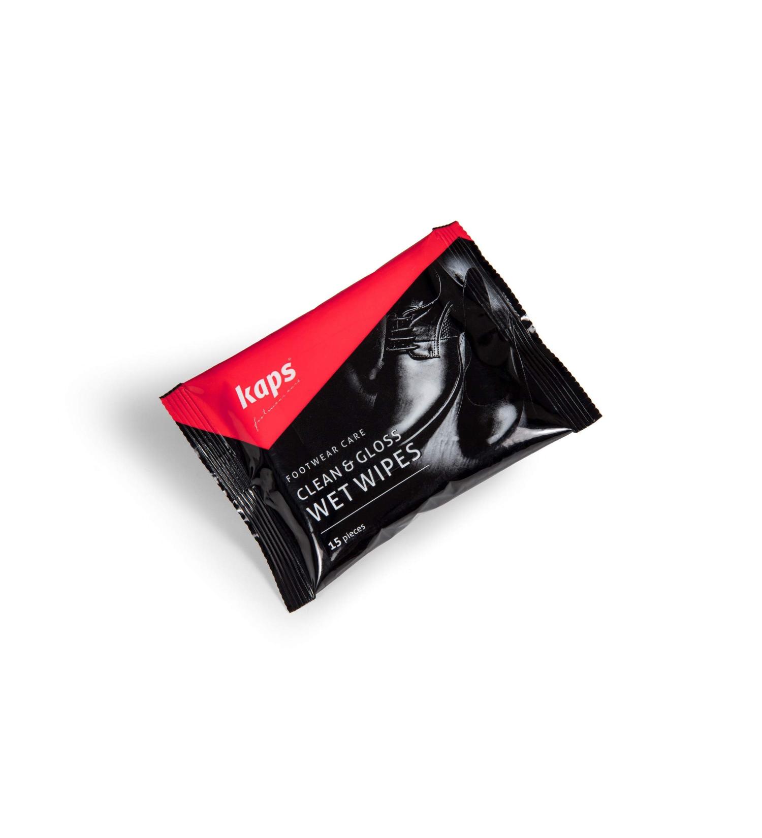 Kaps Shoe Shine Wipes for Leather Shoes | Disposable Cleaning and Polishing Wet Wipes | No Streak Formula for Glossy Finish - Buy Online on GoSupps.com