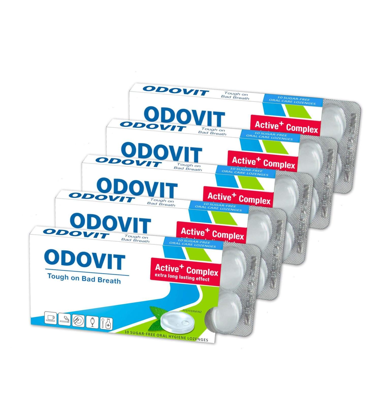 Odovit Bad Breath Solution - 5x Mouth Care Candies | Strong Fresh Breath & Pleasant Taste - Easy Mouthwash Alternative - Buy Online on GoSupps.com