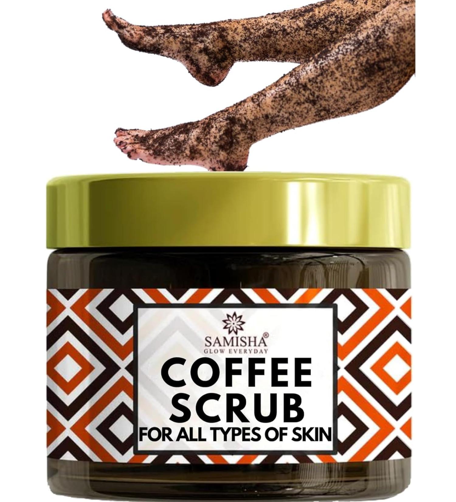 Exfoliating Body Scrub with Coffee Honey & Oatmeal - Soft Smooth & Glowing Skin for All Skin Types | 100 gm - Men's & Women's Skincare - Buy Online on GoSupps.com