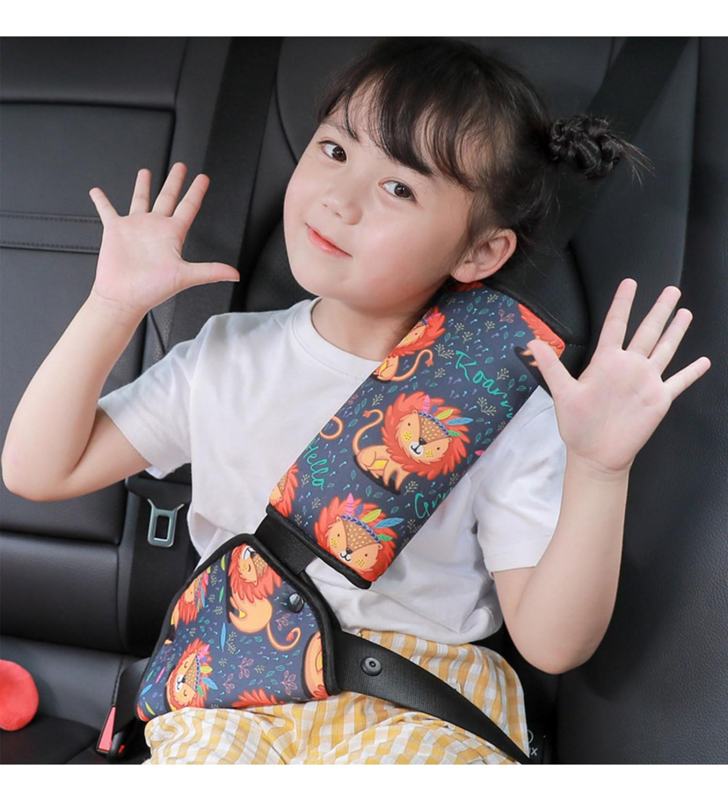 OTKARXUS Little Lion Pattern Seat Belt Pads - 2PCS Car Safety Seat Belt Pillow for Kids | Universal Shoulder Pads & Strap Cover - Car Seat Accessories - Buy Online on GoSupps.com