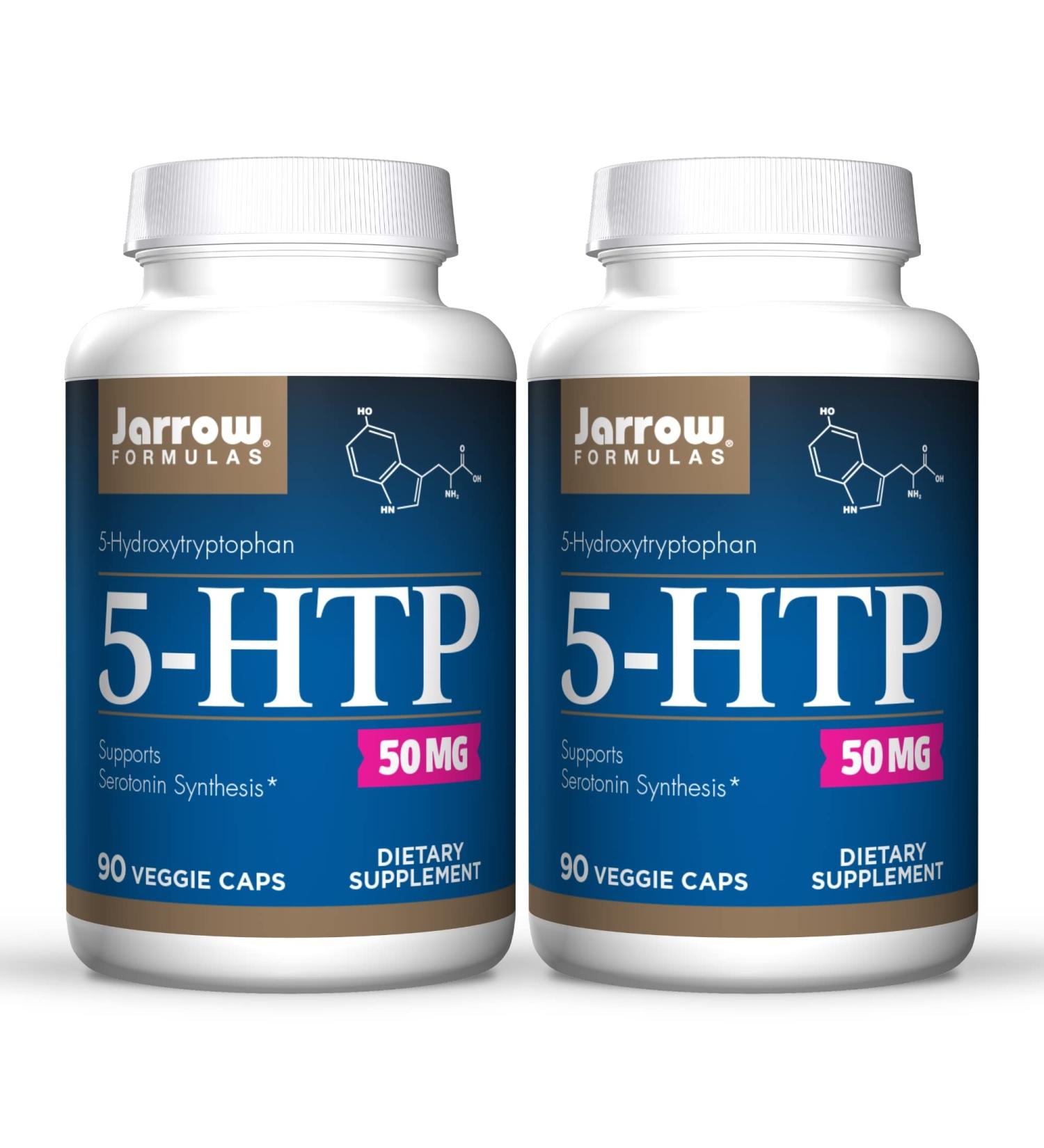 Jarrow 5-HTP 50 mg - Buy Multi-Pack 90 Caps (Pack of 2) | International Shipping Available - Buy Online on GoSupps.com