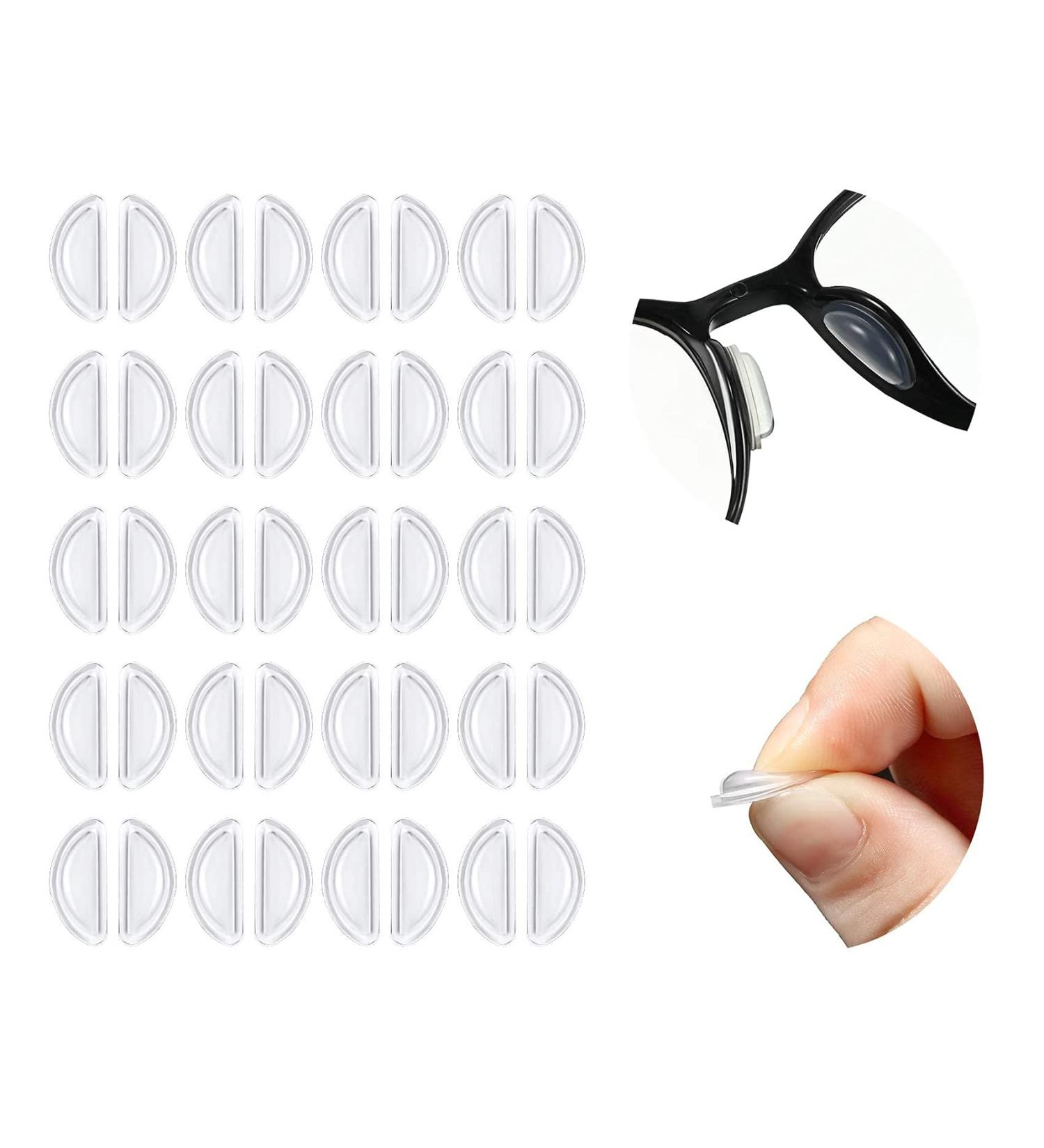 Buy HSTHE SEA 20 Pairs of Soft Silicone D-Shape Nasal Pads for Glasses - Slip-Resistant Transparent & Comfortable (15x7x2 mm) - International Shipping Available - Buy Online on GoSupps.com